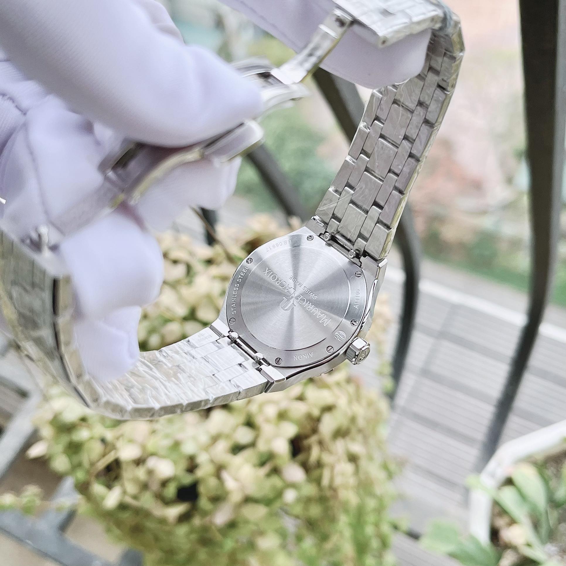 Ảnh 4 của (ĐỒNG HỒ NỮ ) (New) MAURICE LACROIX AIKON AI1106-SS002-150-1 (AI1106SS0021501)