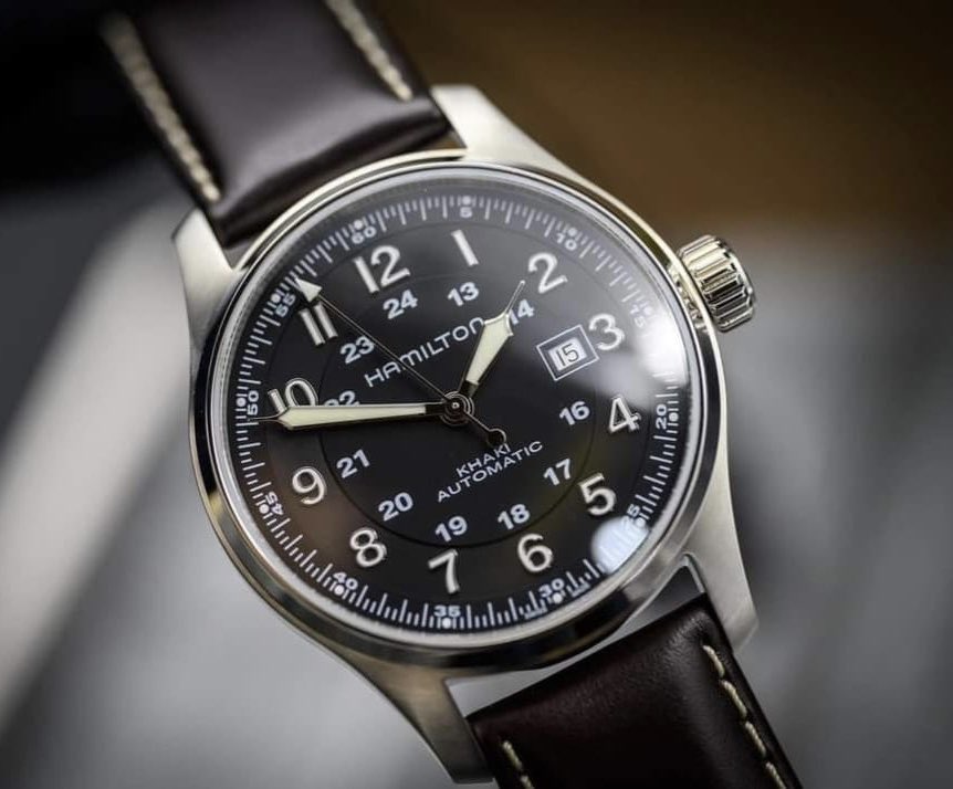 Ảnh 2 của (ĐỒNG HỒ NAM) (NEW) Hamilton Khaki Officers Automatic H70625533  44mm