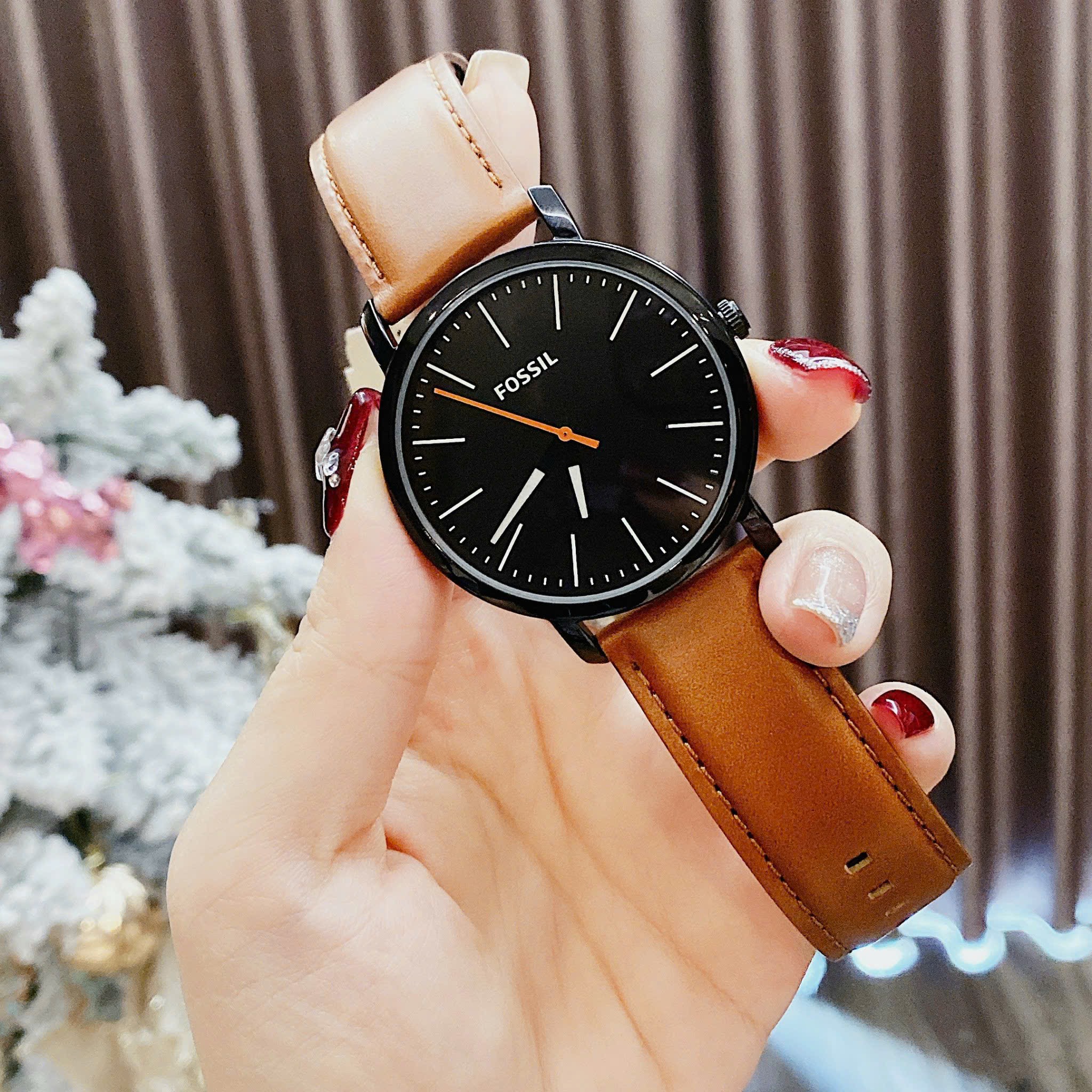 Ảnh 5 của (ĐỒNG HỒ Nam) Fossil Quartz BQ2310IE Leather Three-Hand Brown Leather