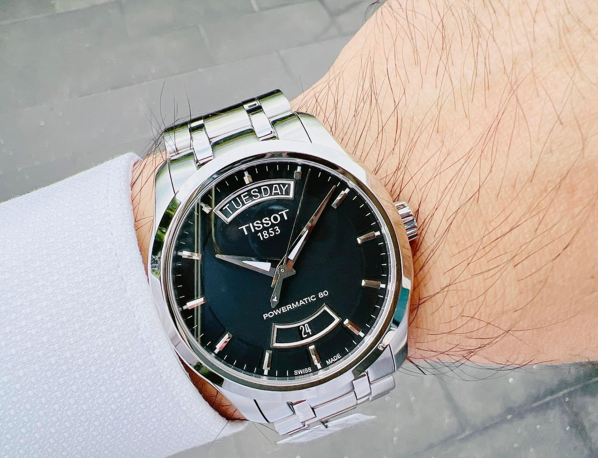 [ĐỒNG HỒ NAM] Tissot Automatic Couturier DayDate Black- T035.407.11.051.01 ( T0354071105101 )