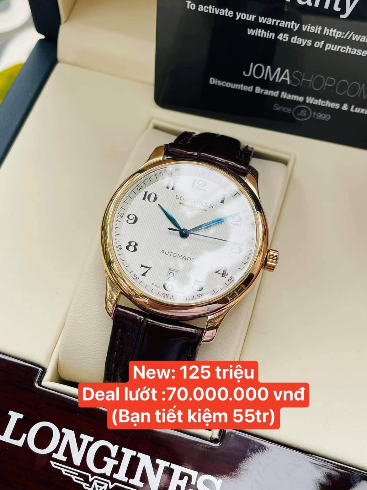 [Deal Lướt] Longines L2.628.8.78.5 vàng đúc 18k L26288785 Sang Trọng- Vàng khối 18K