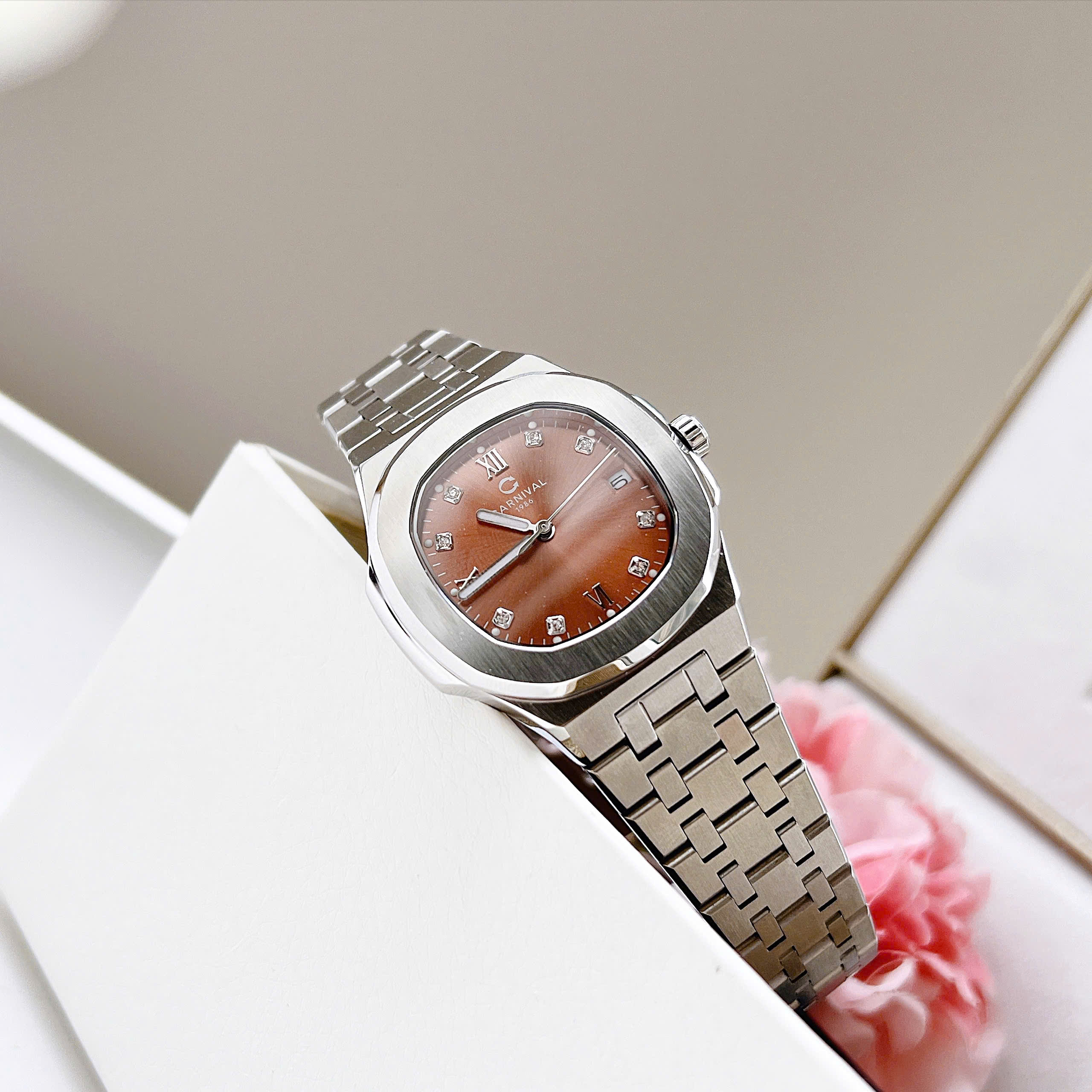 Ảnh 7 của (ĐỒNG HỒ NỮ) Đồng Hồ Nữ Carnival Quartz 8160L-VT-N