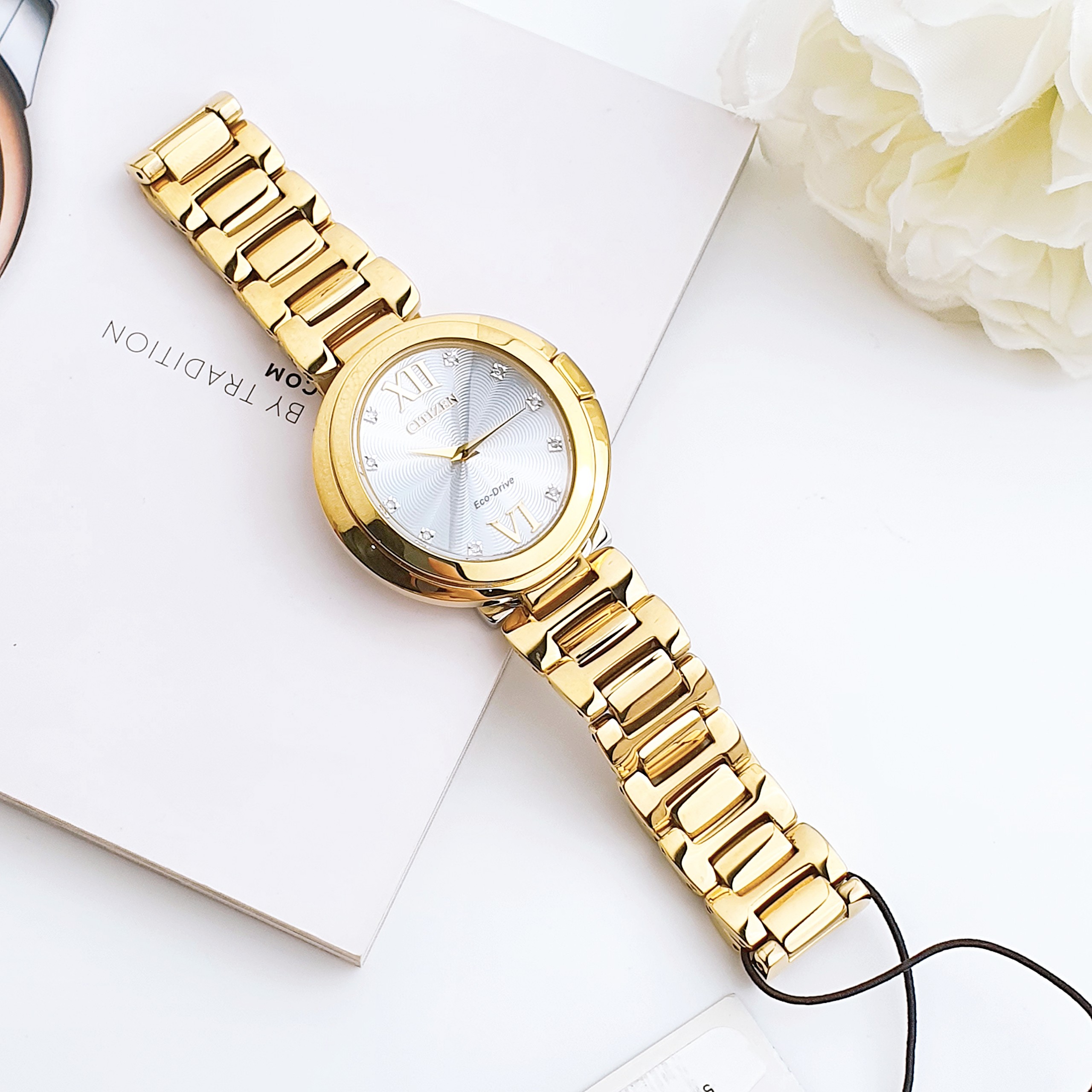 Ảnh 4 của (ĐỒNG HỒ NỮ) CITIZEN Capella Diamond Eco-Drive EX1512-53A Ladies Watch 34mm