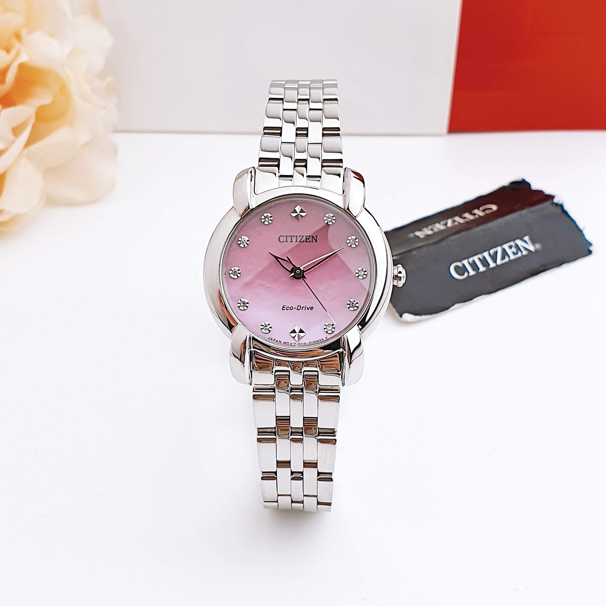 (ĐỒNG HỒ NỮ) Citizen EM0710-54Y (EM071054Y) Jolie Pink Women's Watch 30mm