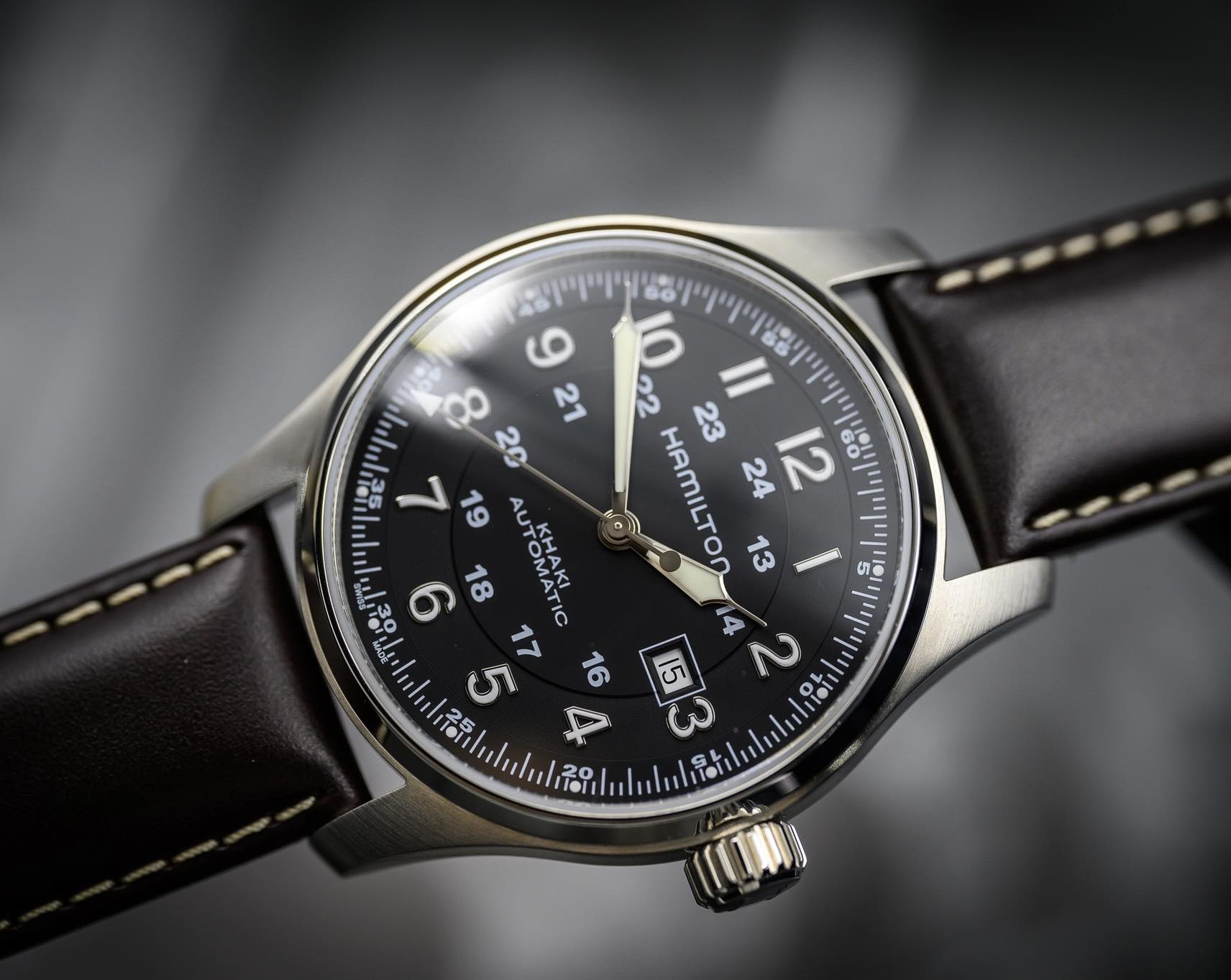 Ảnh 3 của (ĐỒNG HỒ NAM) (NEW) Hamilton Khaki Officers Automatic H70625533  44mm