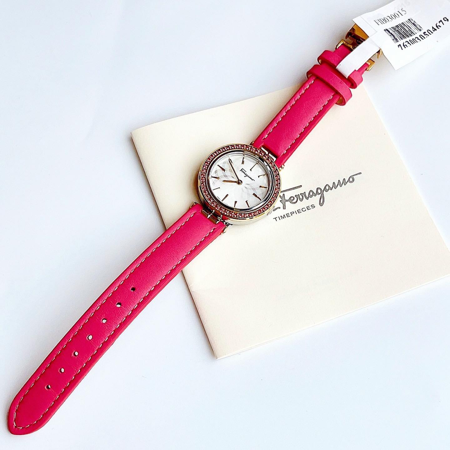 Ảnh 7 của (ĐỒNG HỒ NỮ) SALVATORE FERRAGAMO FIB030015 Intreccio Analog Display Quartz Pink Watch, 31mm