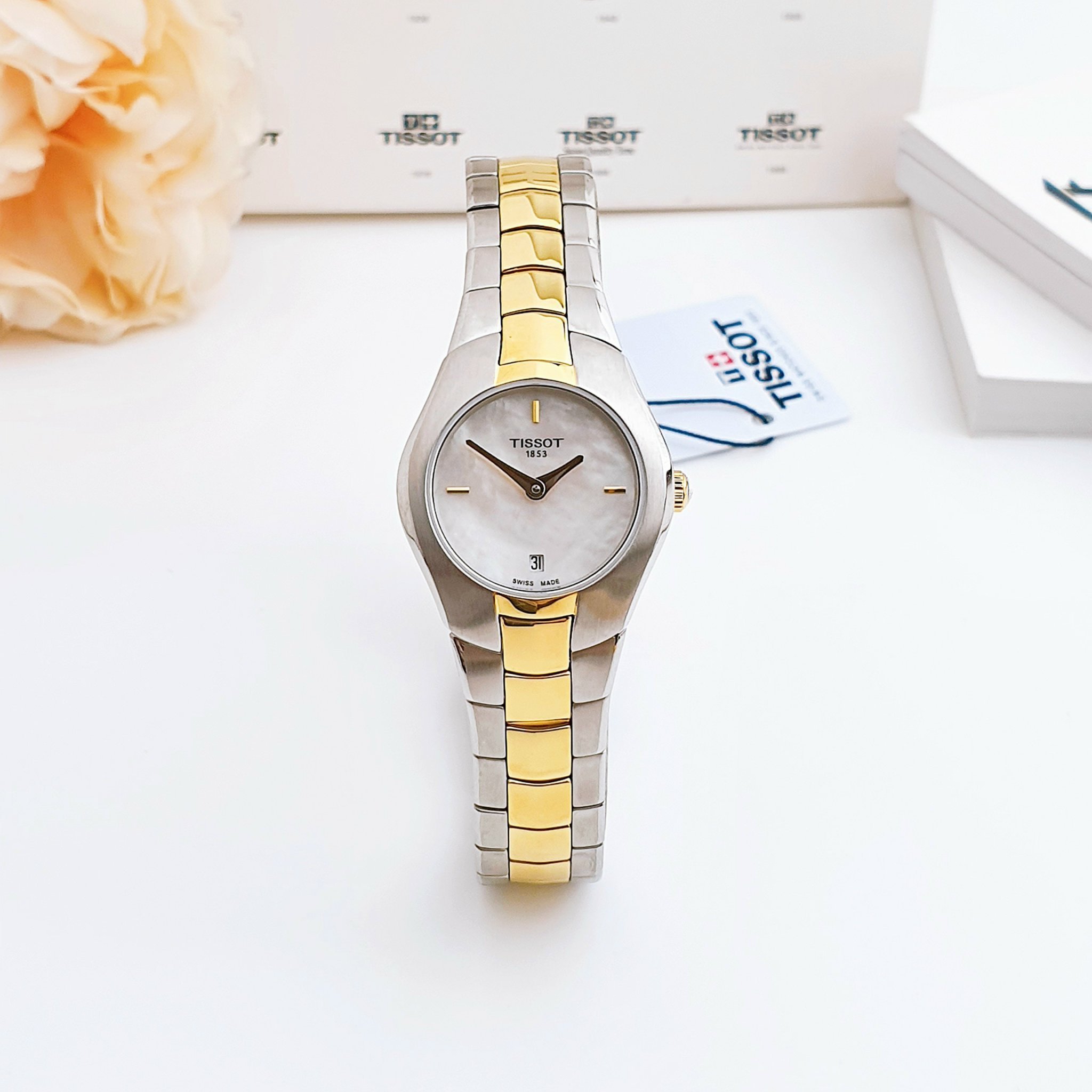 (ĐỒNG HỒ NỮ) Tissot T-Round T096.009.22.111.00 ( T0960092211100 ) 26mm