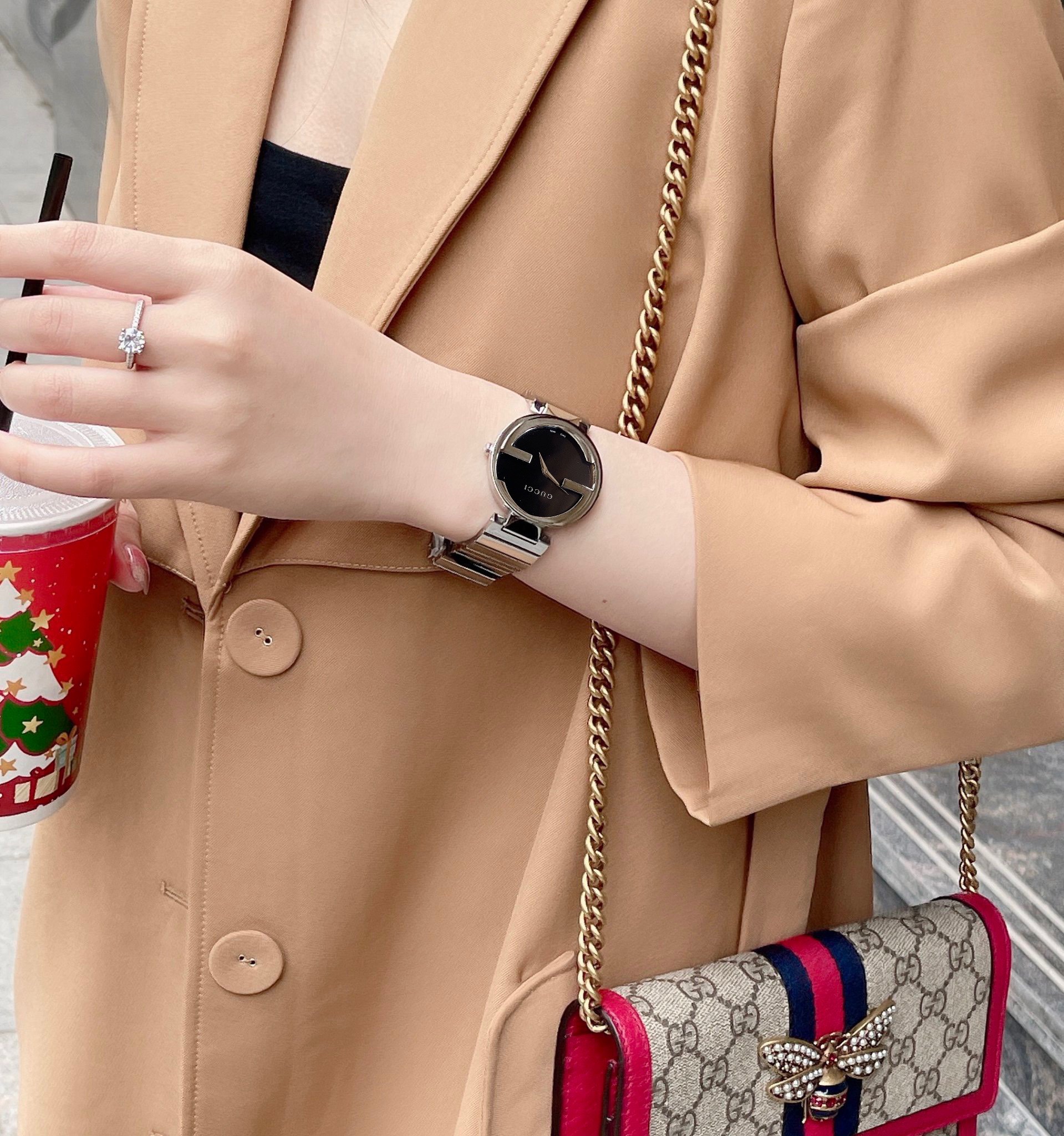 Ảnh 2 của (ĐỒNG HỒ NỮ) Gucci YA133307 Interlocking-G 37MM Women Stainless Steel Watch