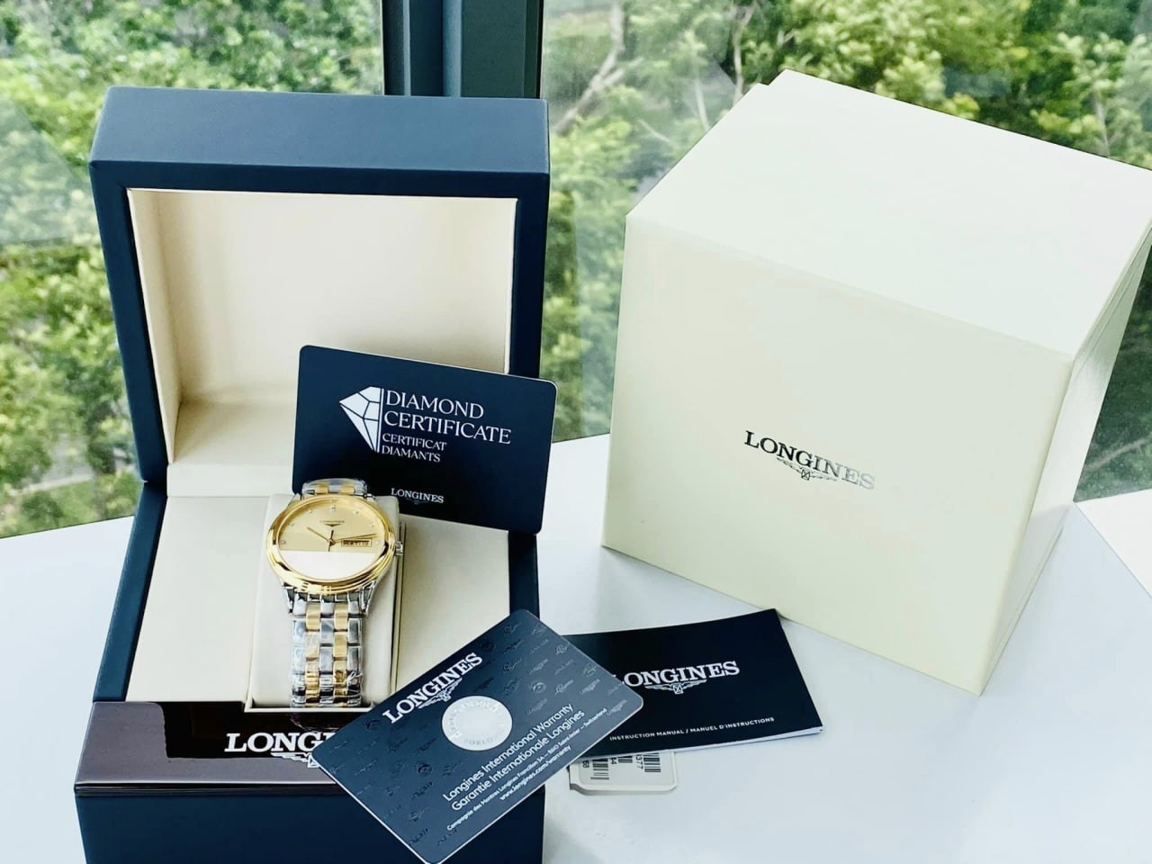 Ảnh 4 của (ĐỒNG HỒ NAM) (NEW) Longines Flagship Automatic Diamond L4.899.3.37.7 (L48993377) 38.5mm