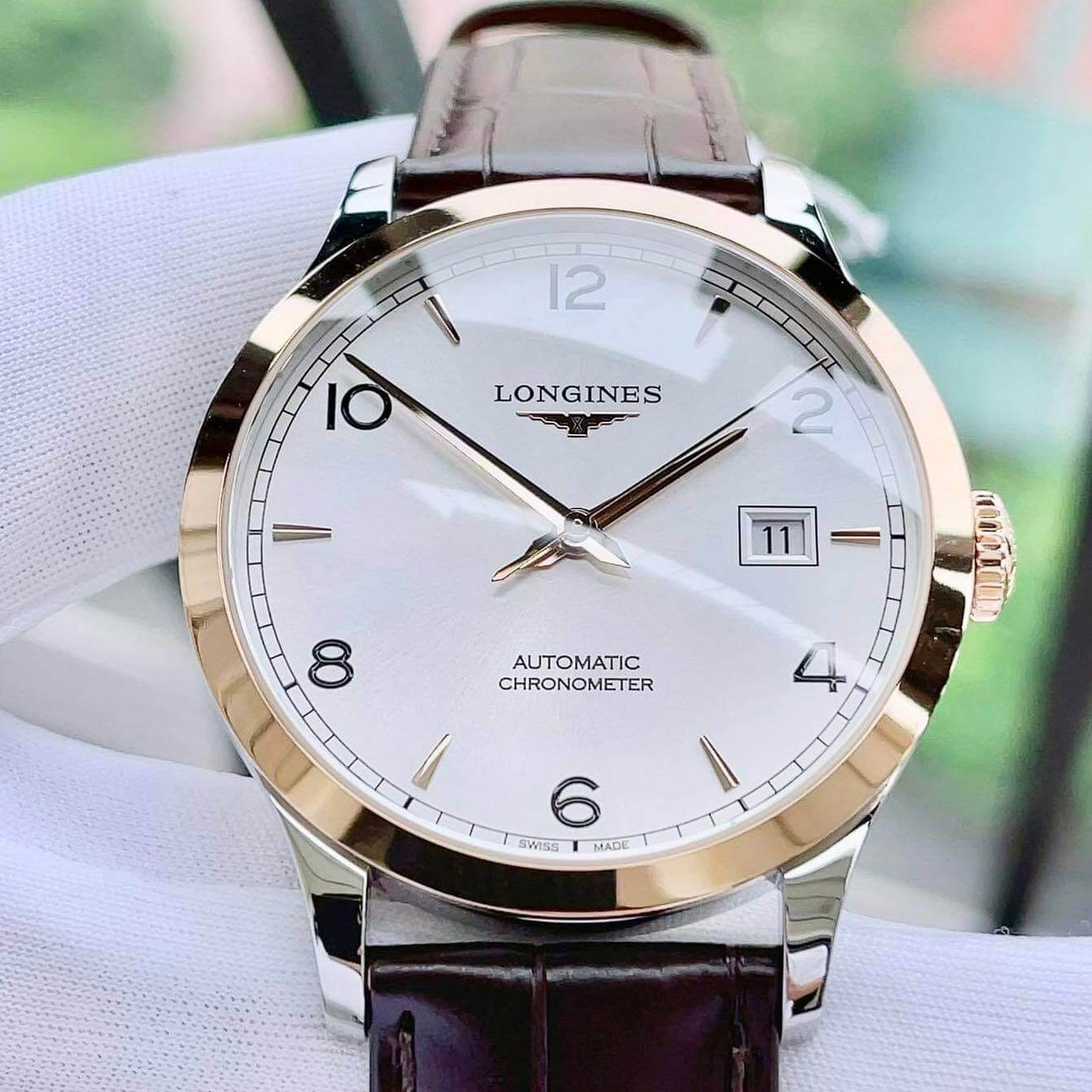 ĐỒNG HỒ NAM (New) LONGINES RECORD COLLECTION L2.821.5.76.2 (L28215762) 40MM