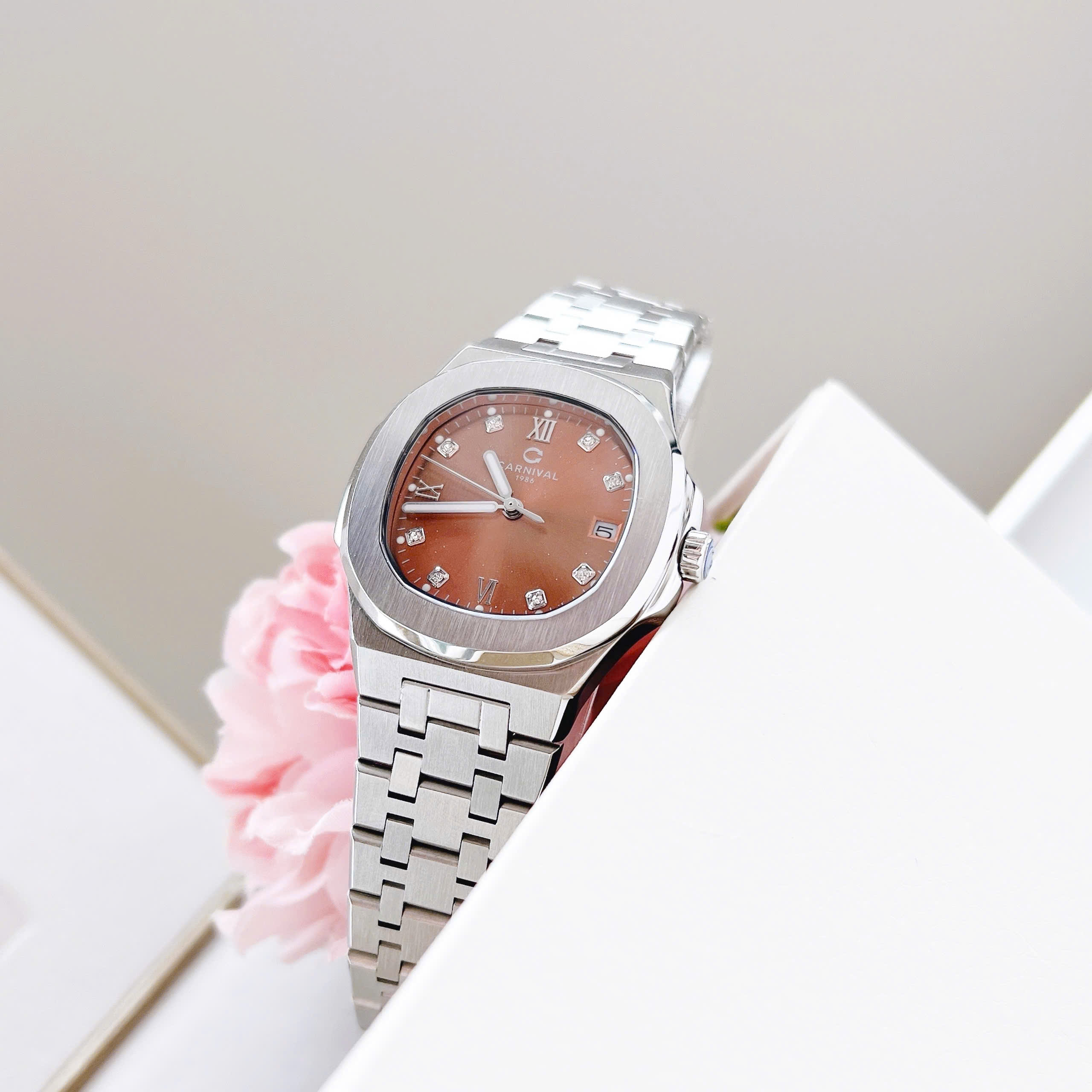 Ảnh 9 của (ĐỒNG HỒ NỮ) Đồng Hồ Nữ Carnival Quartz 8160L-VT-N