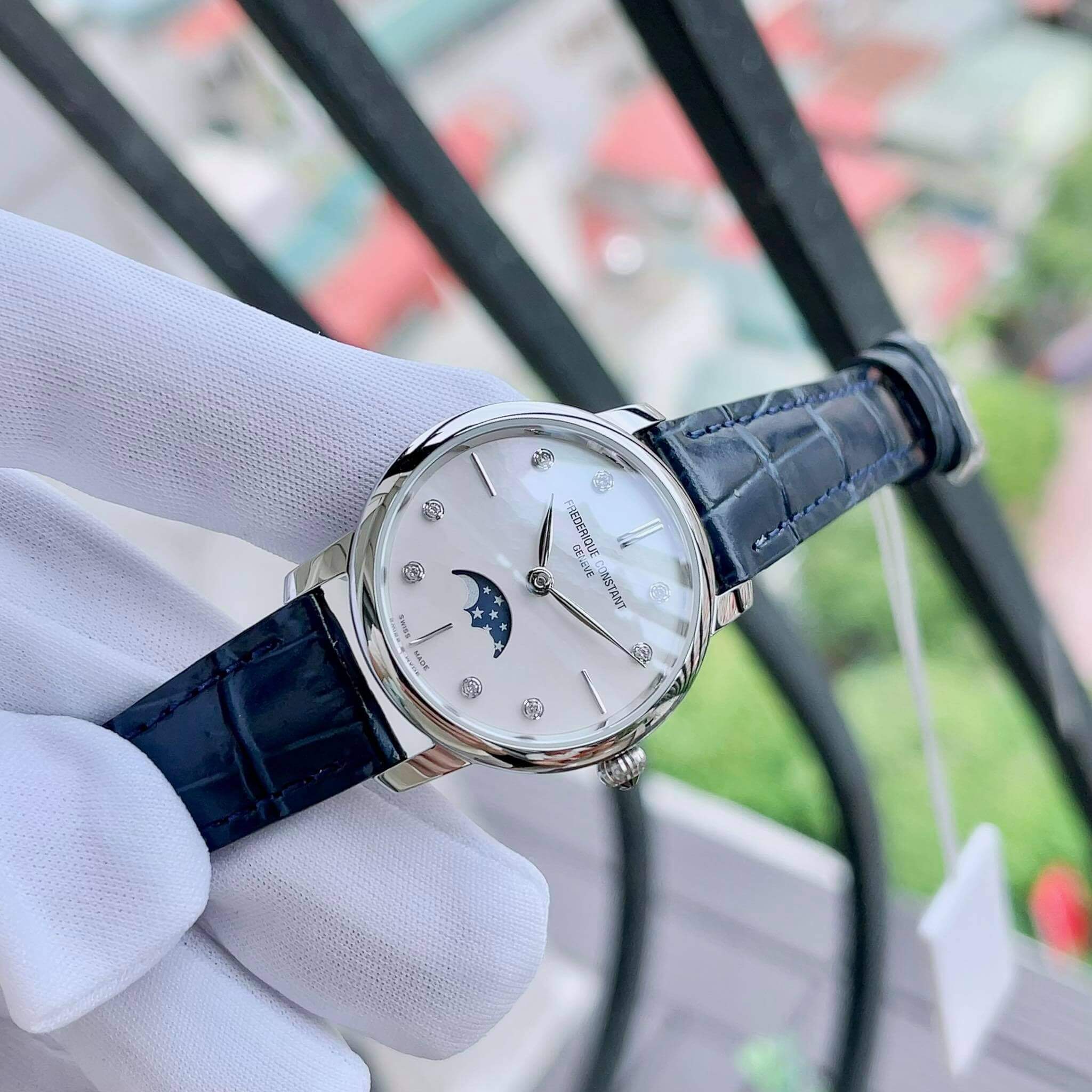 Ảnh 3 của (ĐỒNG HỒ NỮ) FREDERIQUE CONSTANT SLIMLINE MOONPHASE FC-206MPWD1S6 (FC206MPWD1S6B ) ( 206MPWD1S6B ) 30mm