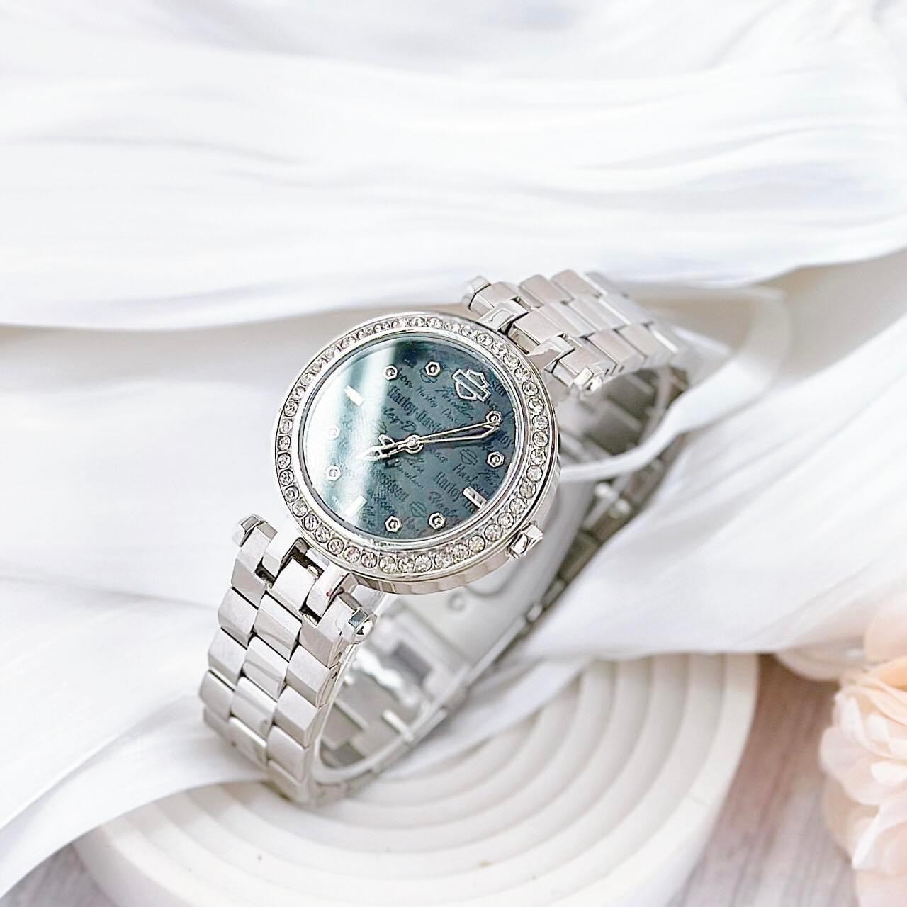 Ảnh 3 của (ĐỒNG HỒ NỮ) Bulova Harley Davidson Embellished Crystals Quartz Women's 20 mm Watch 76L177 36mm