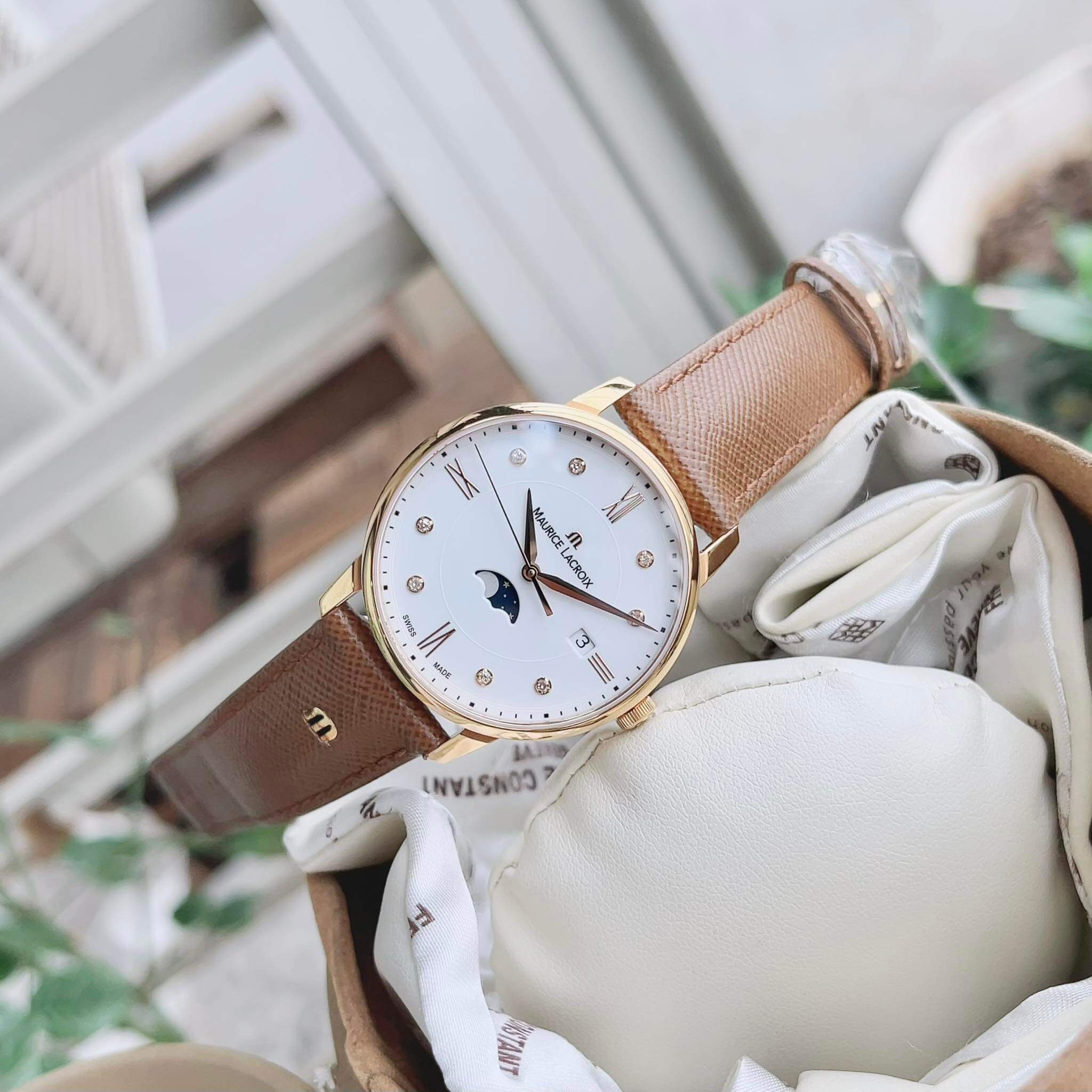 ( Đồng Hồ Nữ ) Maurice Lacroix Eliros Moonphase EL1096-PVP01-150-1 ( EL1096PVP011501 ) 35mm
