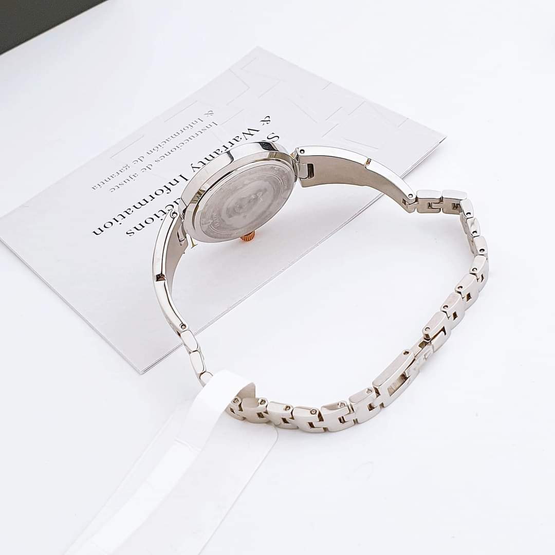Ảnh 5 của (ĐỒNG HỒ NỮ) Bulova 98X121 Silver Tone White Mother of Pearl Dial Crystal Womens Watch