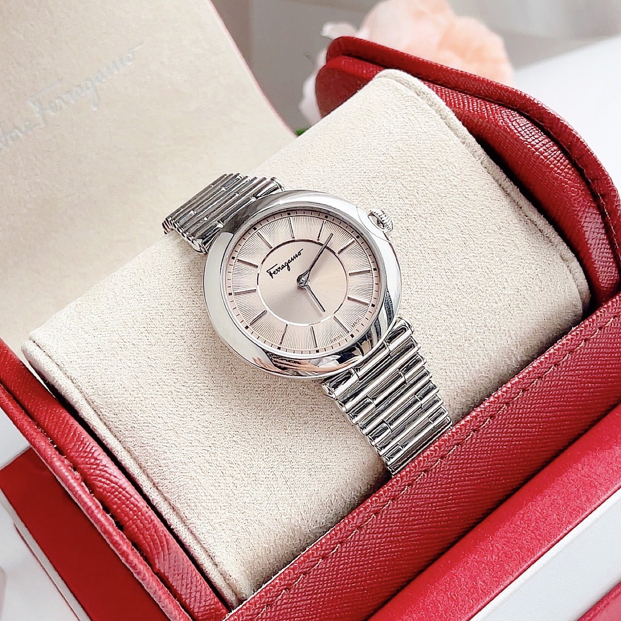 Ảnh 3 của (ĐỒNG HỒ NỮ) SALVATORE FERRAGAMO Ferragamo FIN040015 Style Symphonie Pink Sunray Dial Ladies Watch, 36mm