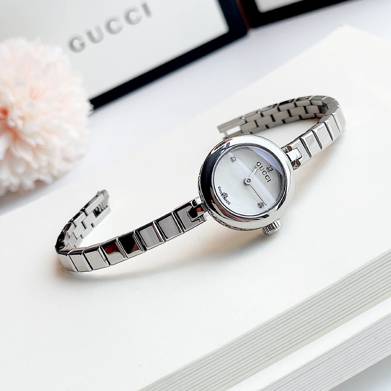 Ảnh 5 của (ĐỒNG HỒ NỮ) Gucci Diamantissima Diamond Watch YA141503 ,22mm