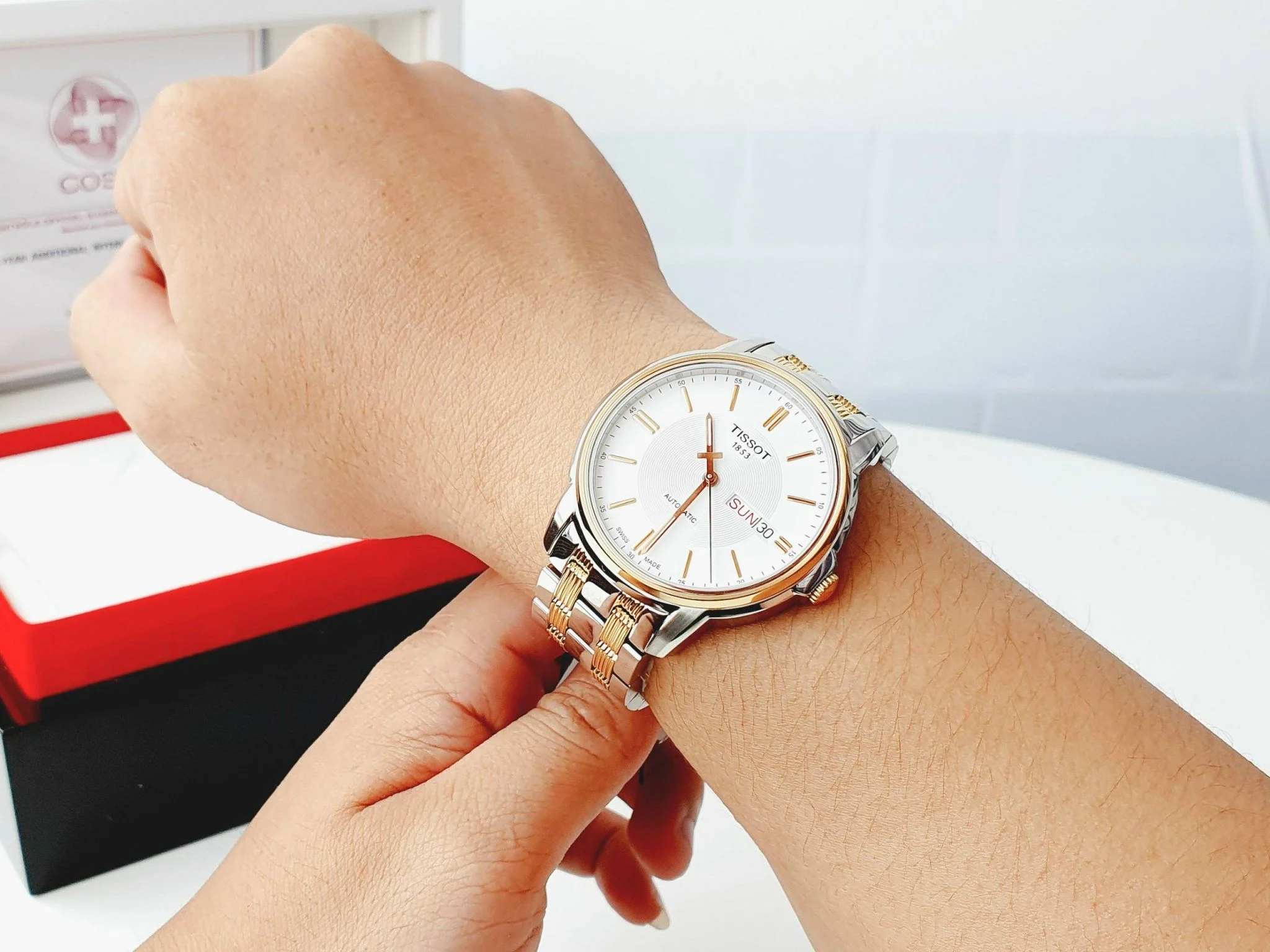 Ảnh 4 của (ĐỒNG HỒ NAM) (New) Tissot Automatic T-Classic III White Dial T065.430.22.031.00 ( T0654302203100 ) 39.7mm