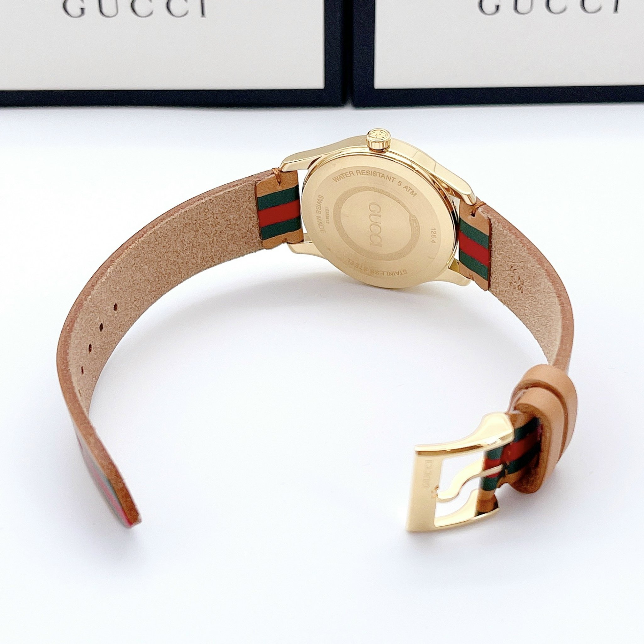 Ảnh 6 của ĐỒNG HỒ NỮ GUCCI YA1264077 G-TIMELESS UNISEX WATCH BROWN DIAL, 38MM