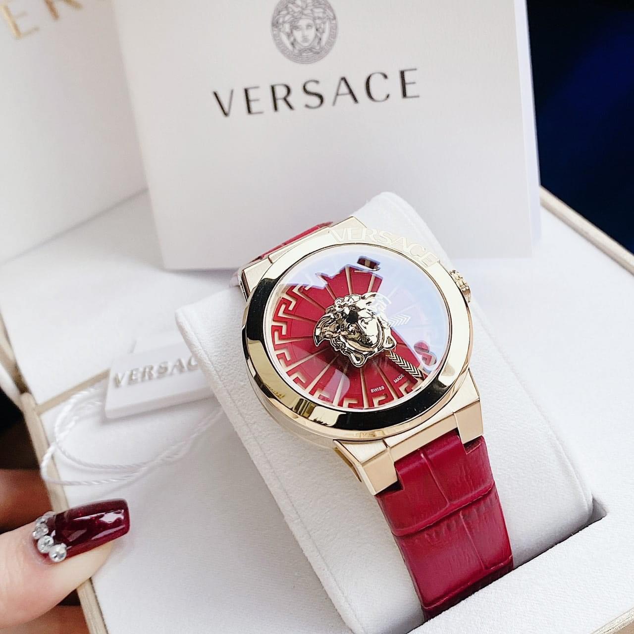 (ĐỒNG HỒ NỮ) Versace Quartz VE3F00722 Medusa Infinite Red Dial 38mm