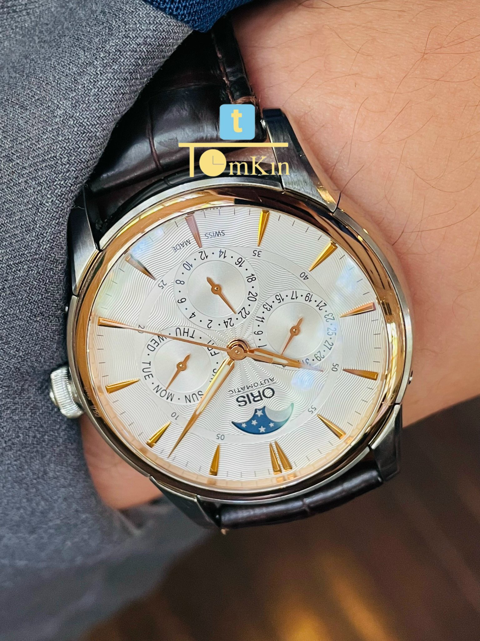 Ảnh 7 của [ORIS] Oris vàng 18k Artelier Complication 58175926351LS