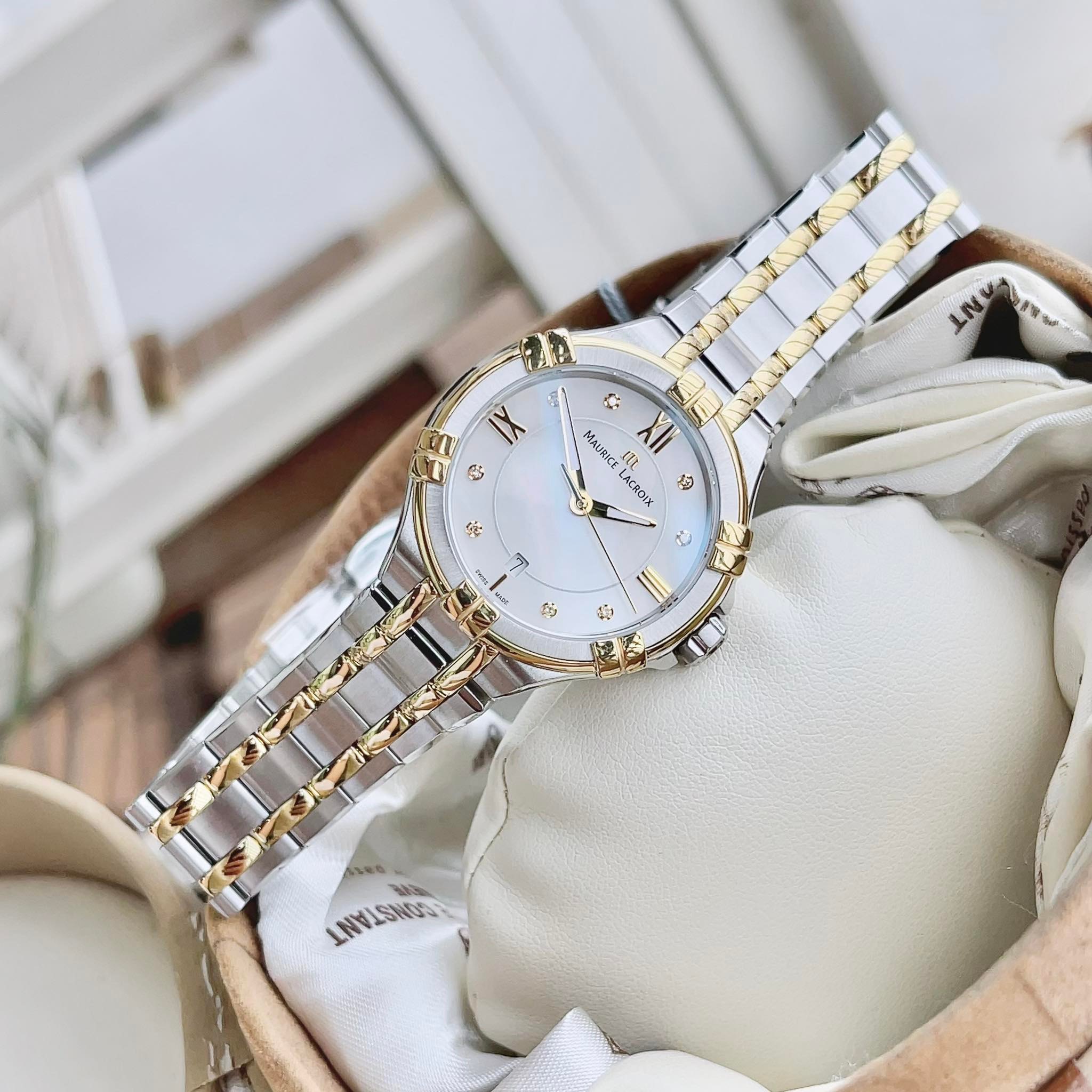 (ĐỒNG HỒ NỮ) (New) Maurice Lacroix Aikon Date AI1004-PVY13-171-1 ( AI1004PVY131711 ) 30mm
