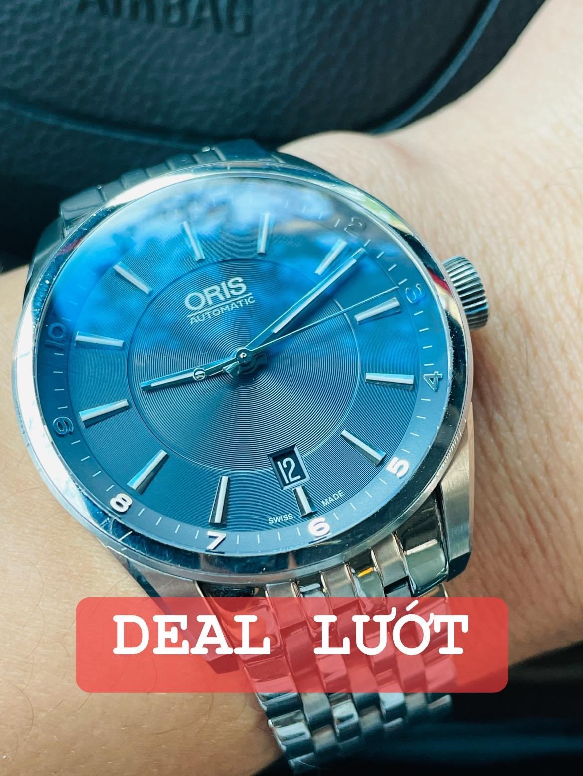 [DEAL LƯỚT] Oris Classic Atrix Date 01 733 7713 4035-07 8 19 80 (Xanh hiếm)