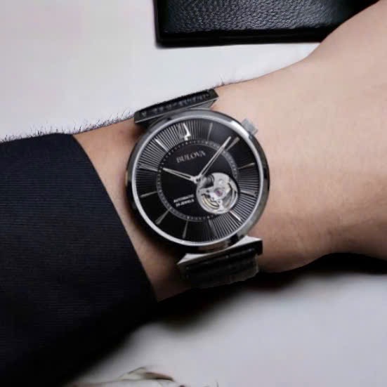 Ảnh 3 của (ĐỒNG HỒ NAM) (NEW) Bulova 96A234 Regatta Automatic Black Watch 40mm