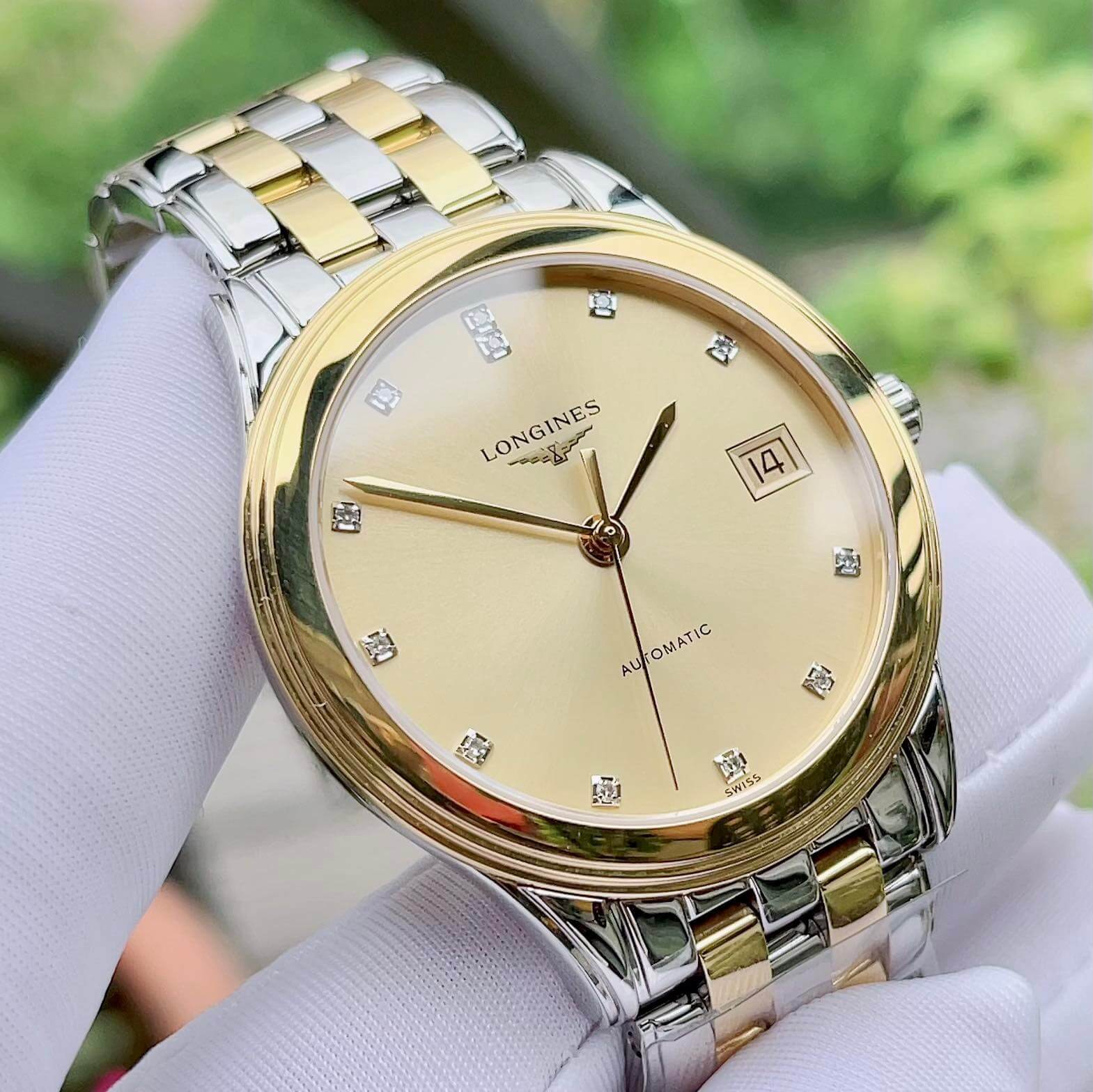 Ảnh 3 của (ĐỒNG HỒ NAM) (New)  Longines Flagship Diamond DemiGold - L4.774.3.37.7 ( L47743377 )36mm