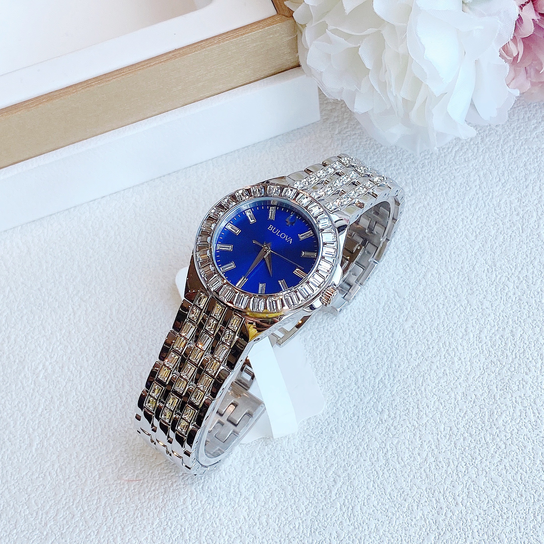 (ĐỒNG HỒ NỮ) Bulova Swarovski Crystal 96L290 32mm