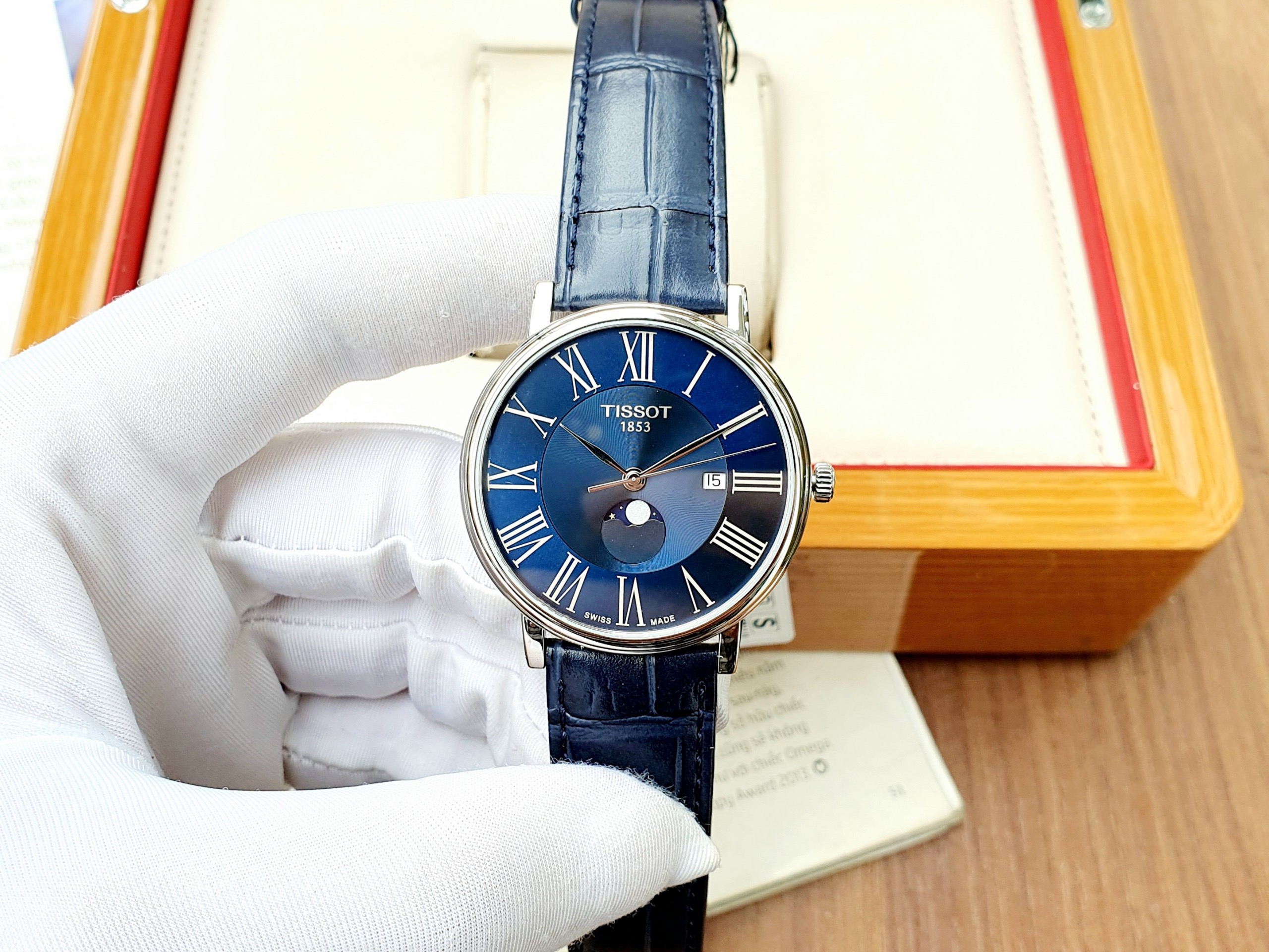 Ảnh 3 của (ĐỒNG HỒ NAM) Tissot Quartz T122.423.16.043.00 Carson Premium Gent Moonphase ( T1224231604300 ) 40mm