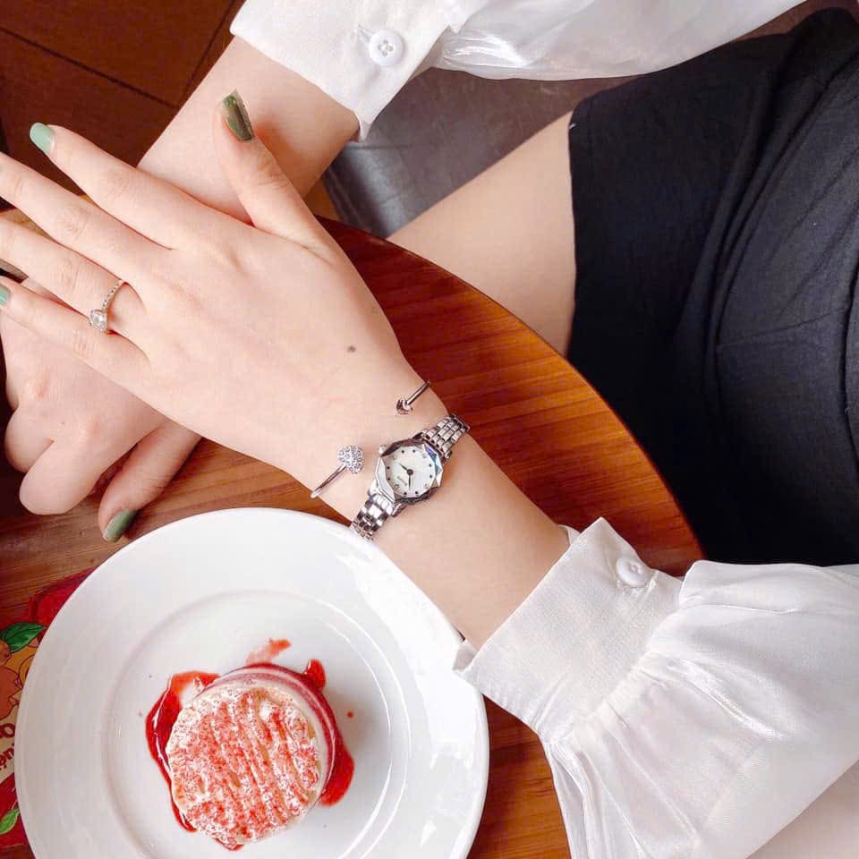 Ảnh 3 của ( ĐỒNG HỒ NỮ) BULOVA Mother of Pearl Diamond Dial Stainless Steel Ladies Watch 96P129