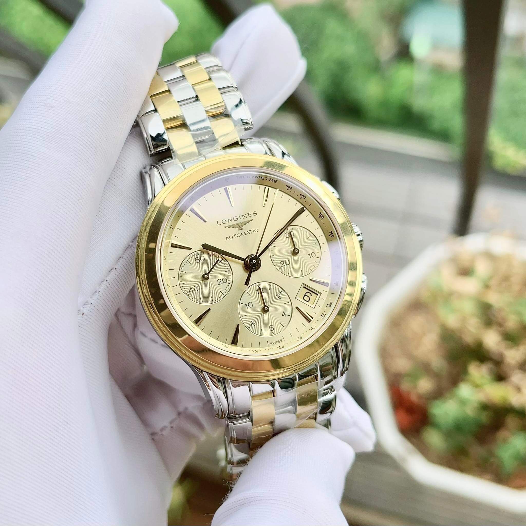 (ĐỒNG HỒ NAM) (New) Longines Flagship Chronograph L4.803.3.32.7 ( L48033327 ) 39mm