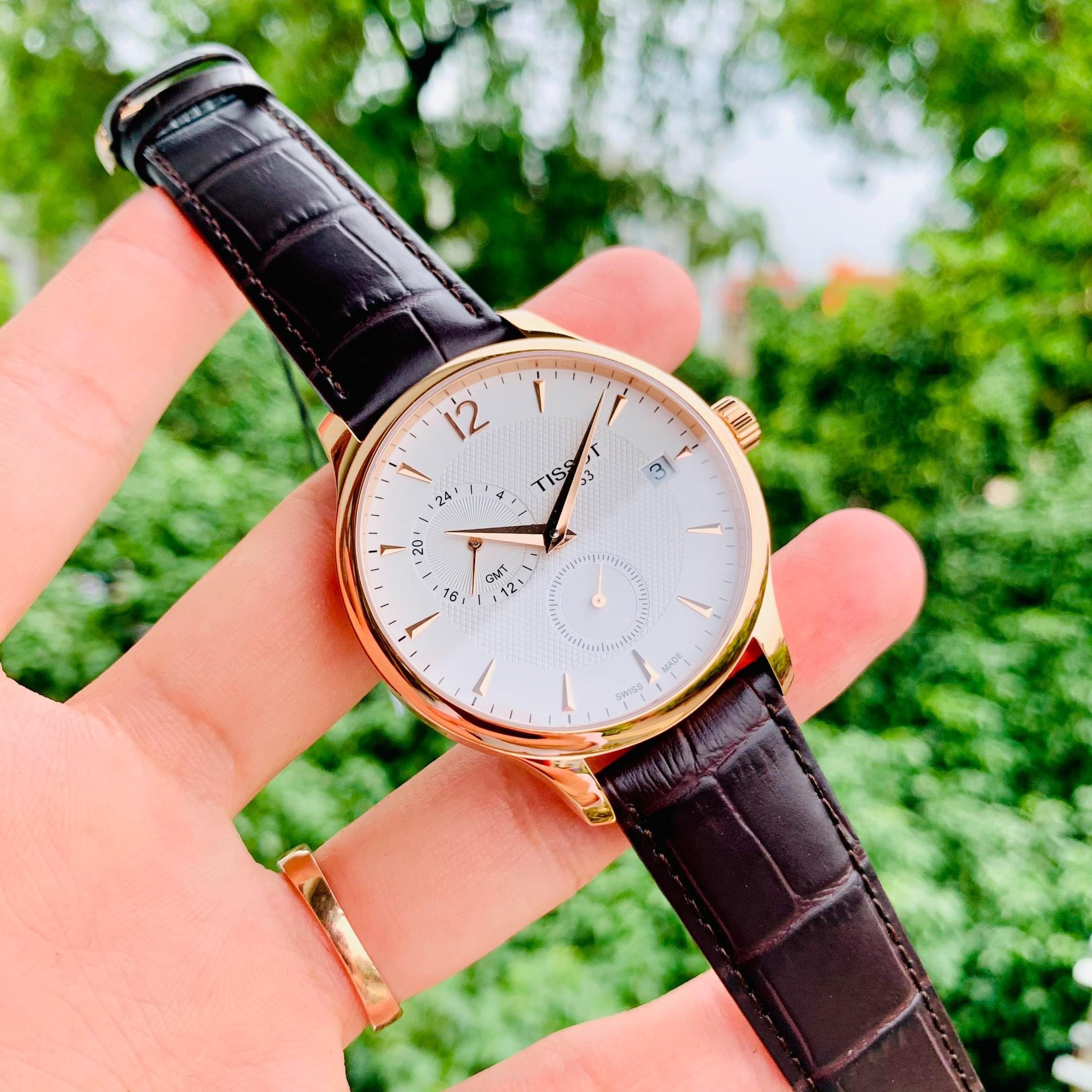 Ảnh 3 của (ĐỒNG HỒ NAM) (New) Tissot GMT RoseGold T063.639.36.037.00 ( T0636393603700 ) 42mm