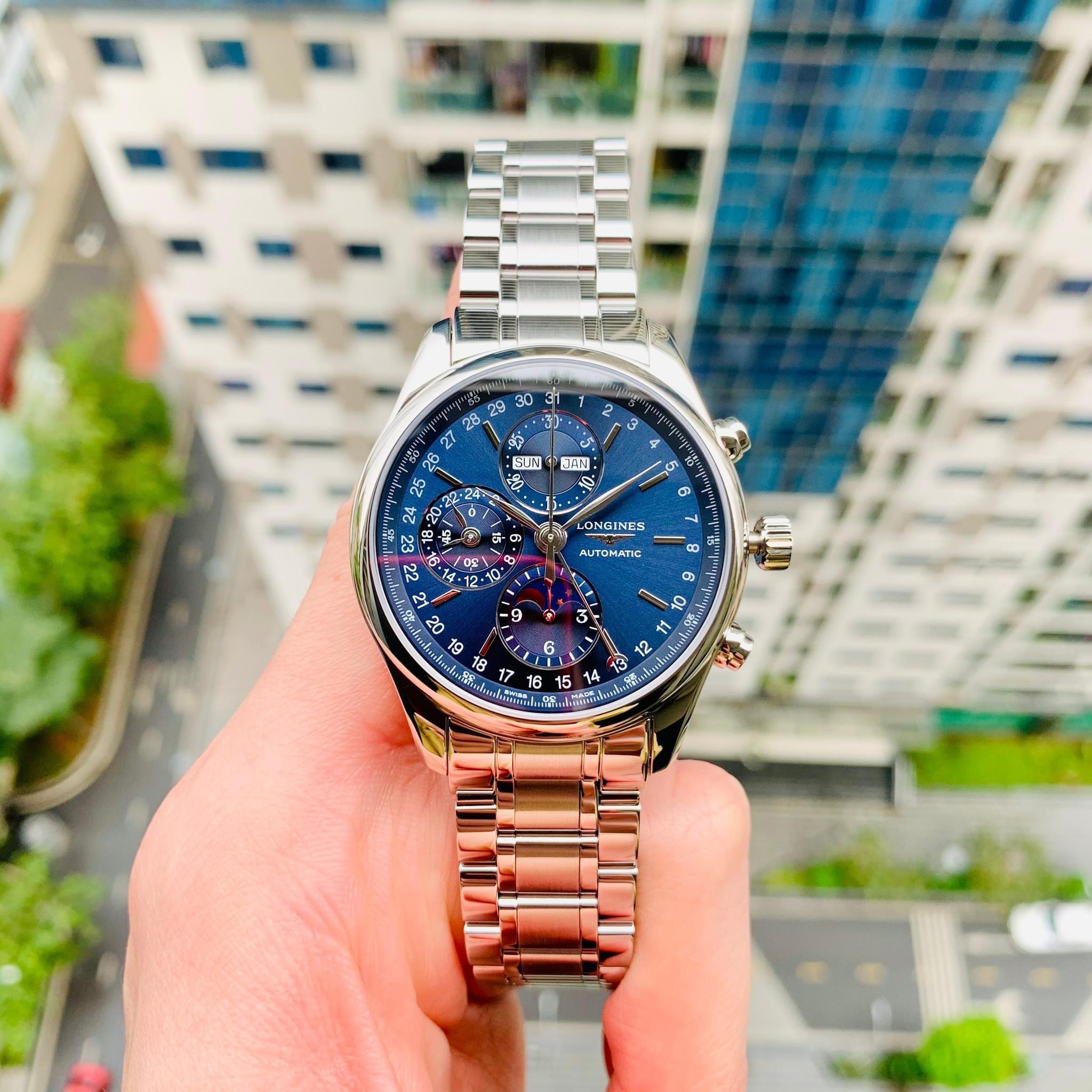 Đồng Hồ nam (New) Longines Master Collection Moon-phase Chronograph (L2.673.4.92.6 )L26734926