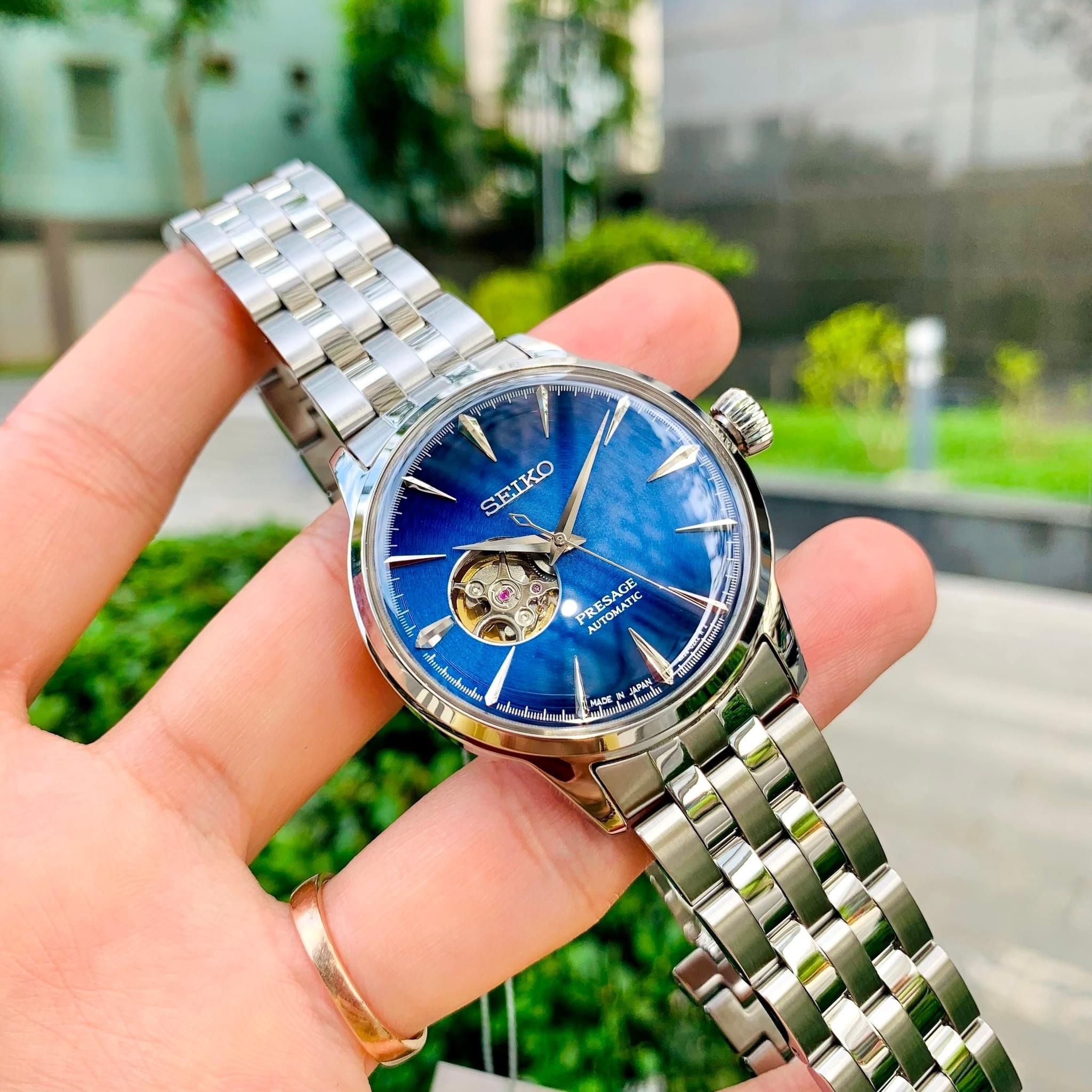 Ảnh 4 của (ĐỒNG HỒ NAM) Seiko Presage Cocktail BLUE ACAPULCO Open Heart SSA439J1 Made In Japan- SARY199