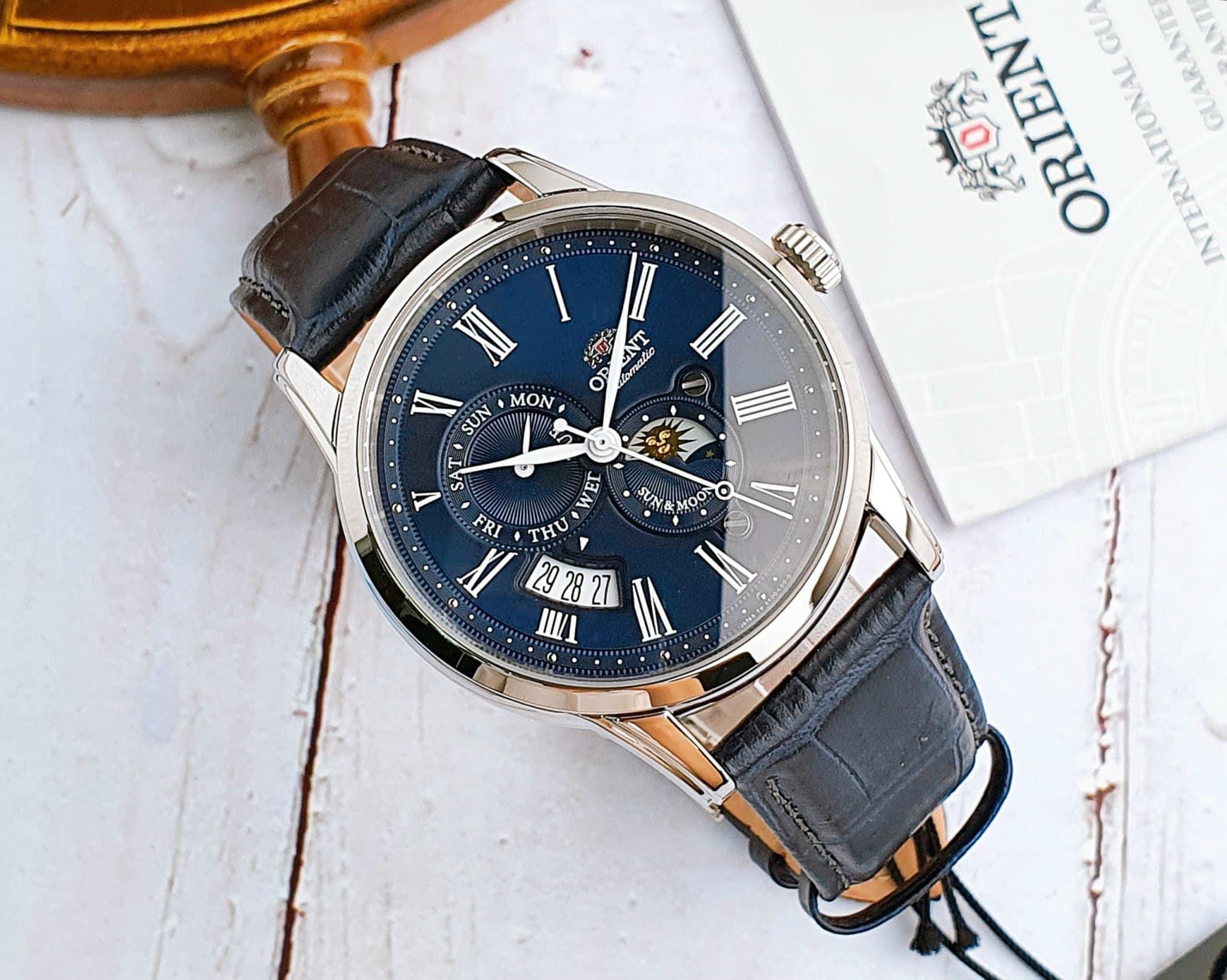 (ĐỒNG HỒ NAM) ORIENT Classic Sun & Moon RN-AK0004L Automatic-42,5mm