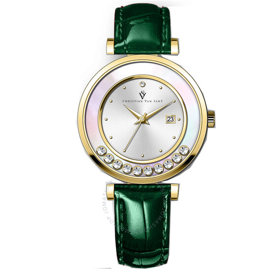 (ĐỒNG HỒ NỮ) CHRISTIAN VAN SANT WOMEN'S BRIA SILVER DIAL WATCH - CV3814