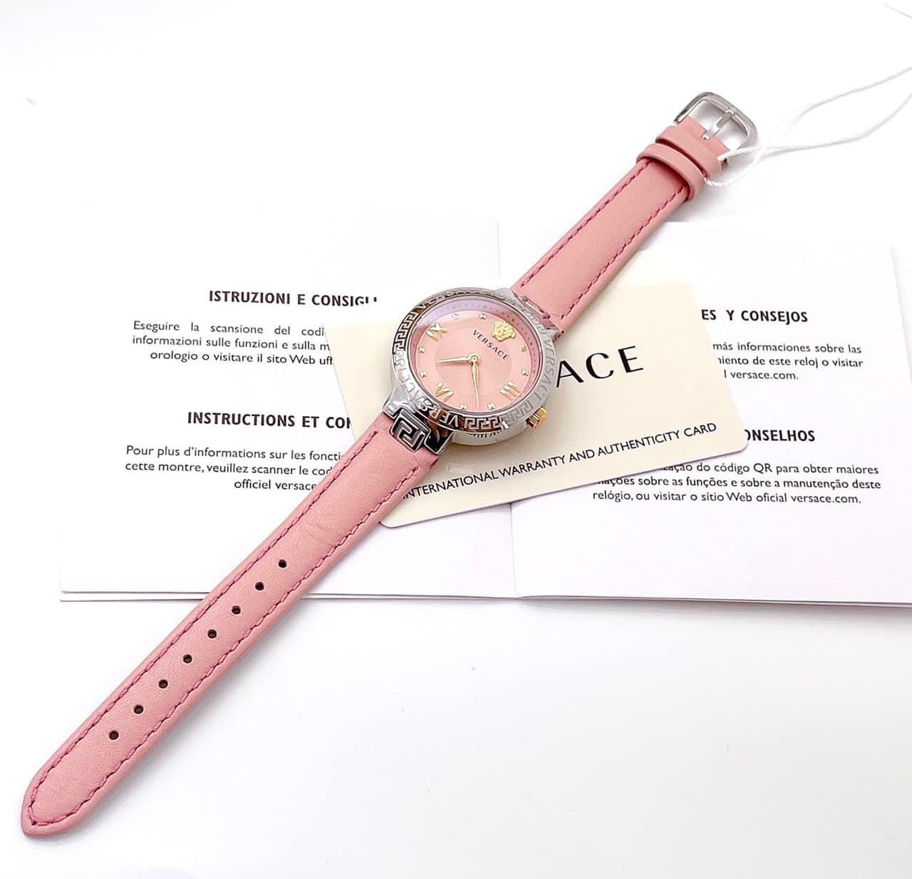 Ảnh 5 của (ĐỒNG HỒ NỮ) Versace Greca Lady Quartz Pink Dial Ladies Watch VE2K00121, 36MM