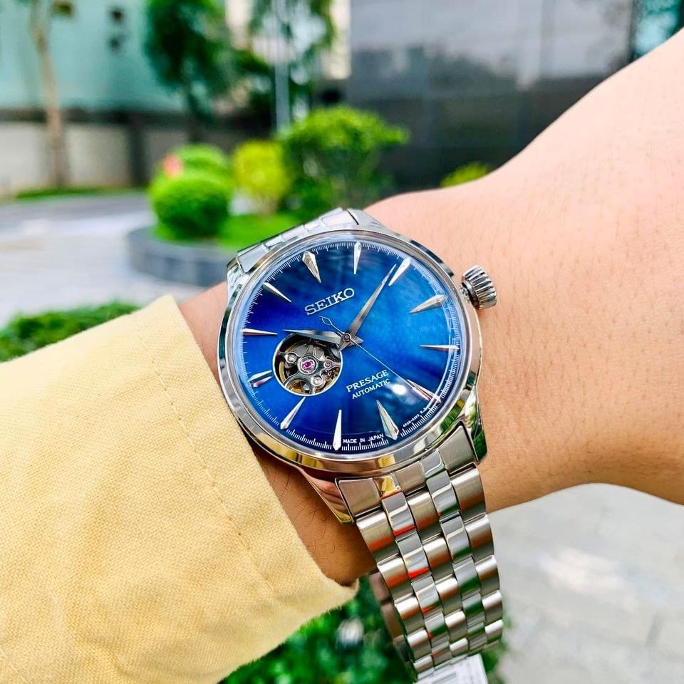 Ảnh 2 của (ĐỒNG HỒ NAM) Seiko Presage Cocktail BLUE ACAPULCO Open Heart SSA439J1 Made In Japan- SARY199