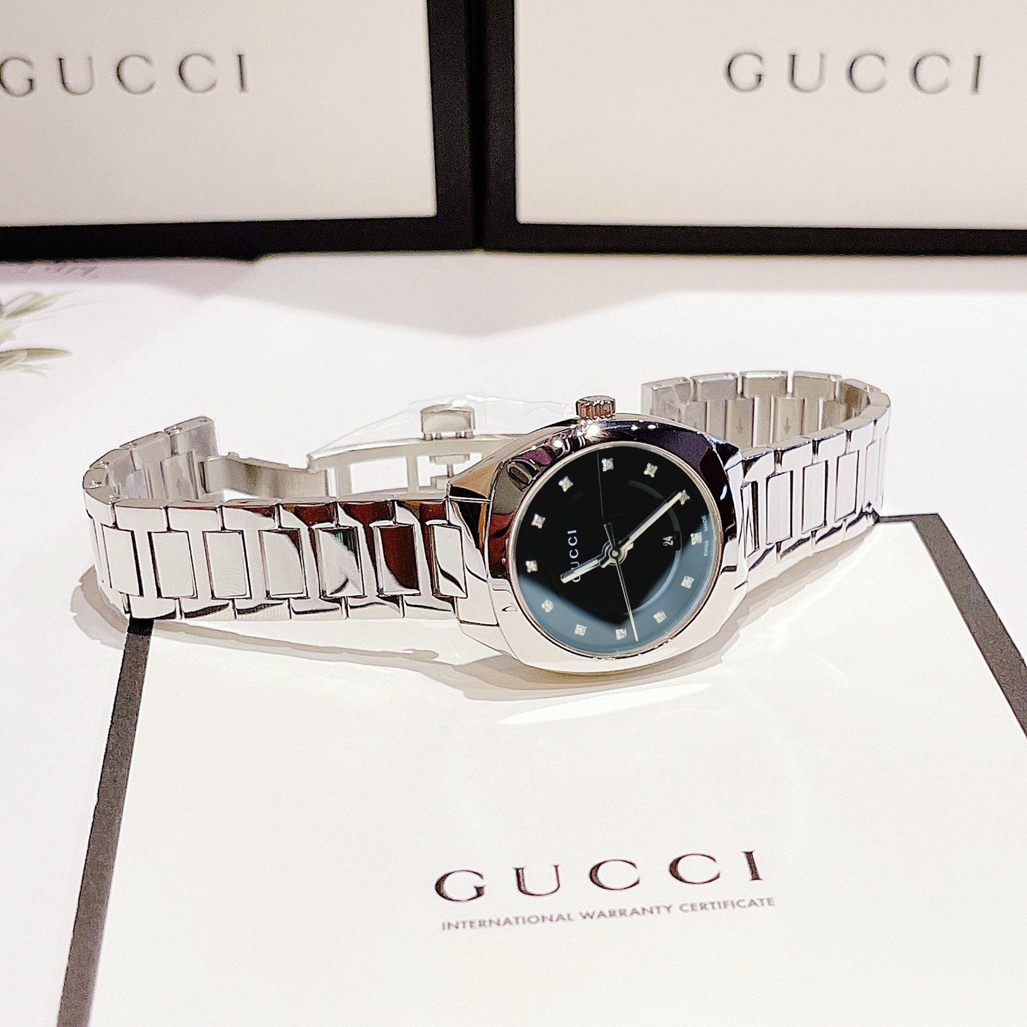 Ảnh 3 của (ĐỒNG HỒ NỮ) Gucci GG2570 Diamond Ladies Watch 29mm YA142503