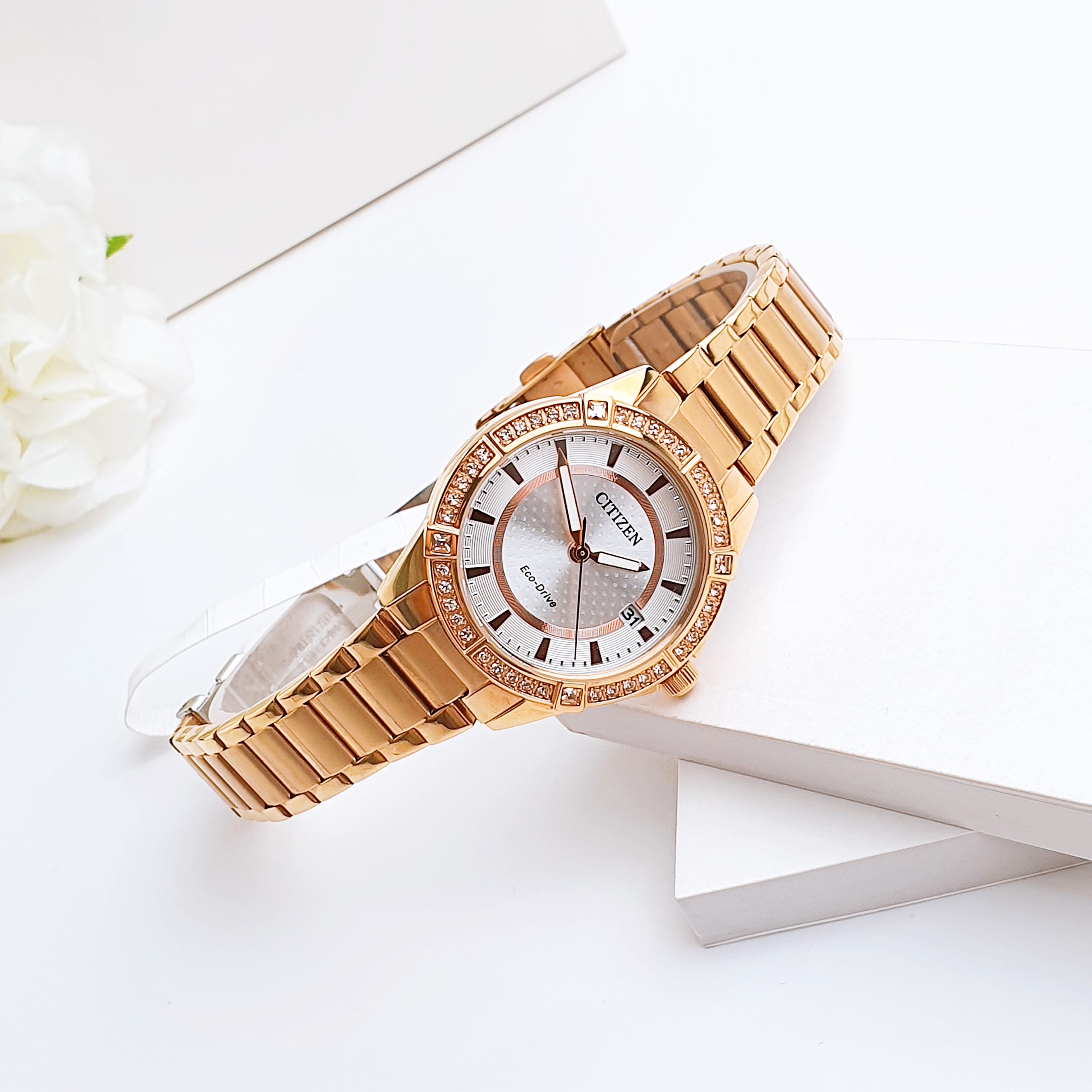Ảnh 5 của (ĐỒNG HỒ NỮ) Citizen Eco-drive FE6063-53A POV Black Dial Ladies Watch ( FE606353A ) 34mm