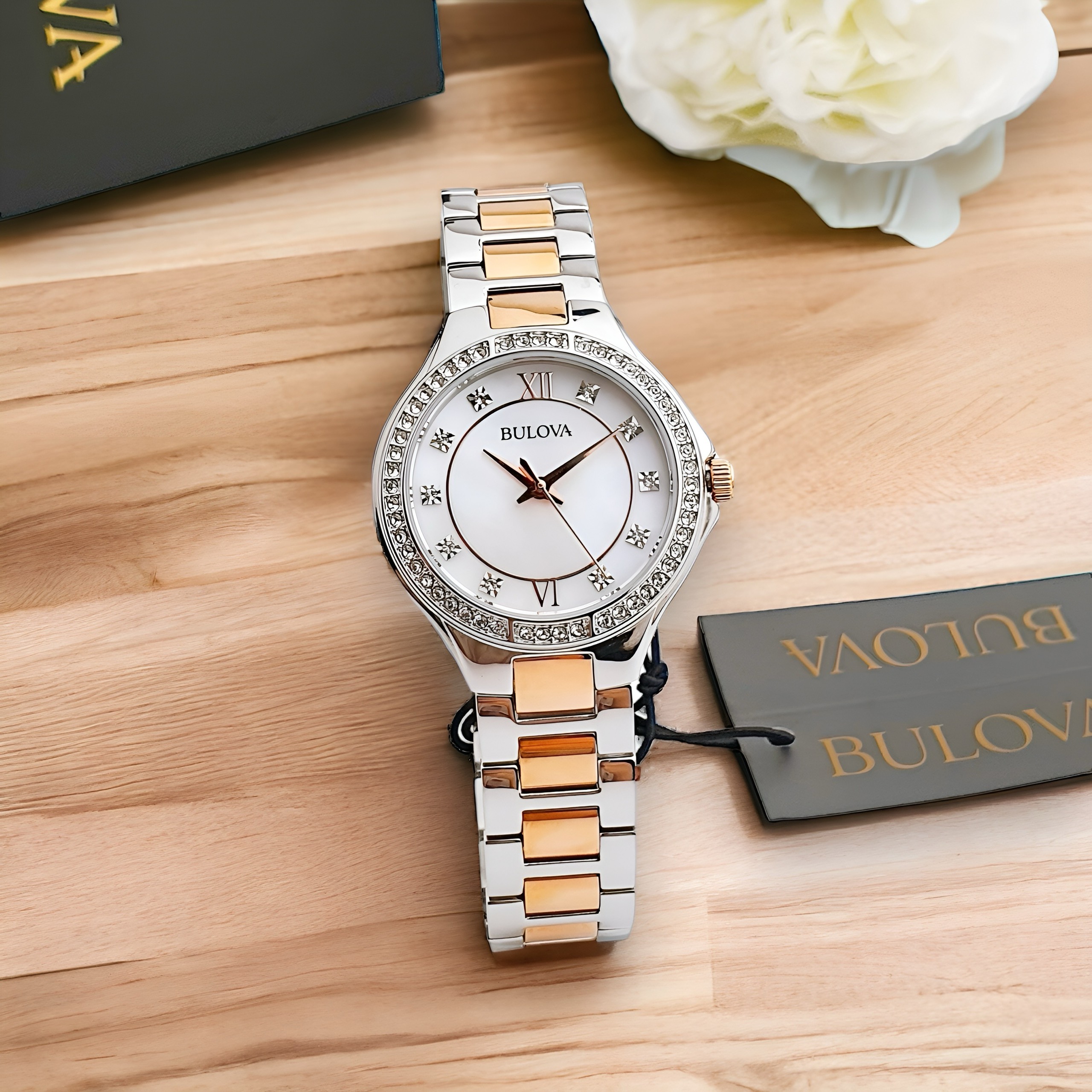 (ĐỒNG HỒ NỮ) Bulova Ladies Crystal Accented Demi Bulova 98L294 29mm