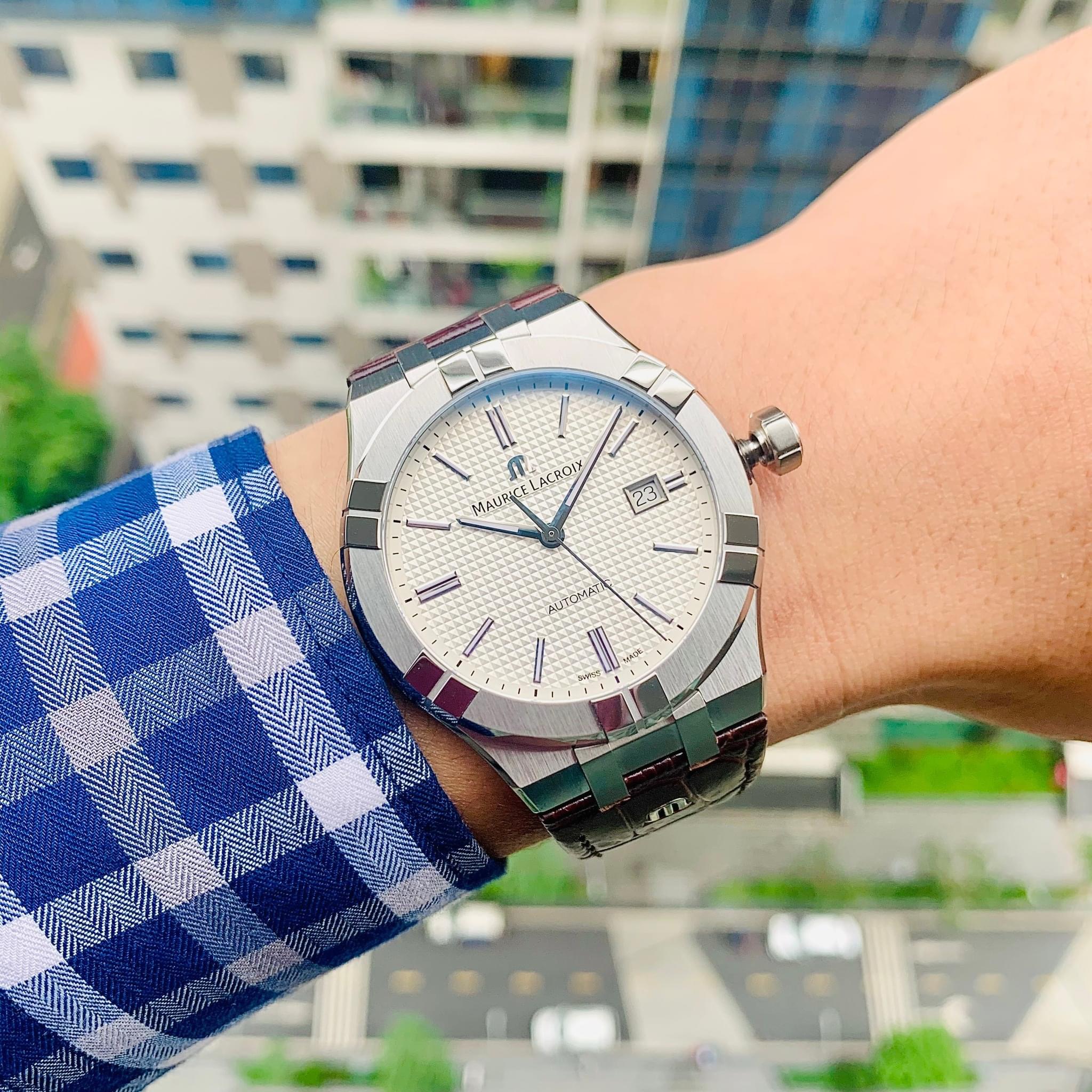 Ảnh 2 của (ĐỒNG HỒ NAM) (New) Maurice Lacroix Aikon White 42mm Ai6008-SS001-130-1 ( Ai6008SS0011301 )