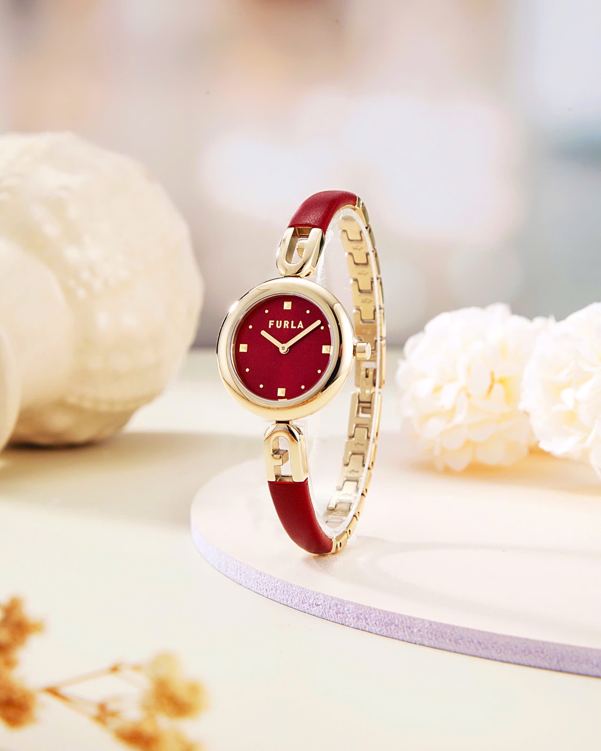 ( ĐỒNG HỒ NỮ ) Furla WW00010010L2 Bangle Red Women’s Watch 28mm