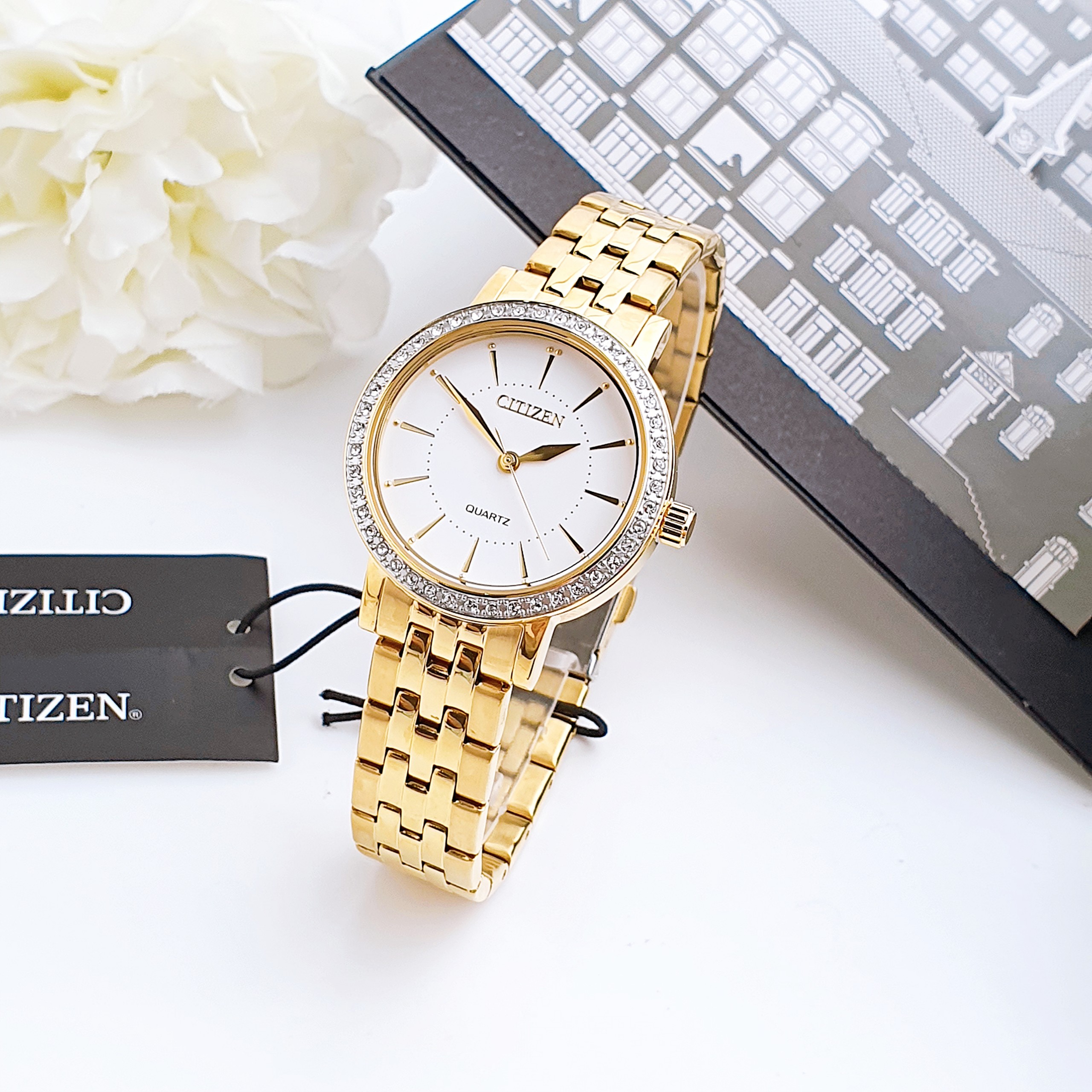 (ĐỒNG HỒ NỮ) Citizen Quartz EL3042-84A ( EL304284A ) 37mm