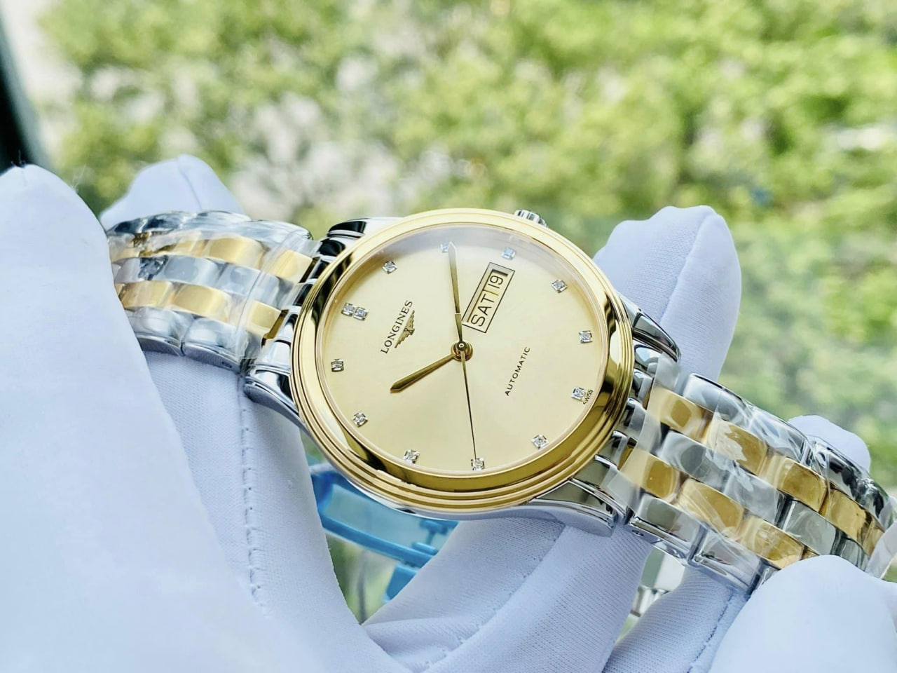 (ĐỒNG HỒ NAM) (NEW) Longines Flagship Automatic Diamond L4.899.3.37.7 (L48993377) 38.5mm