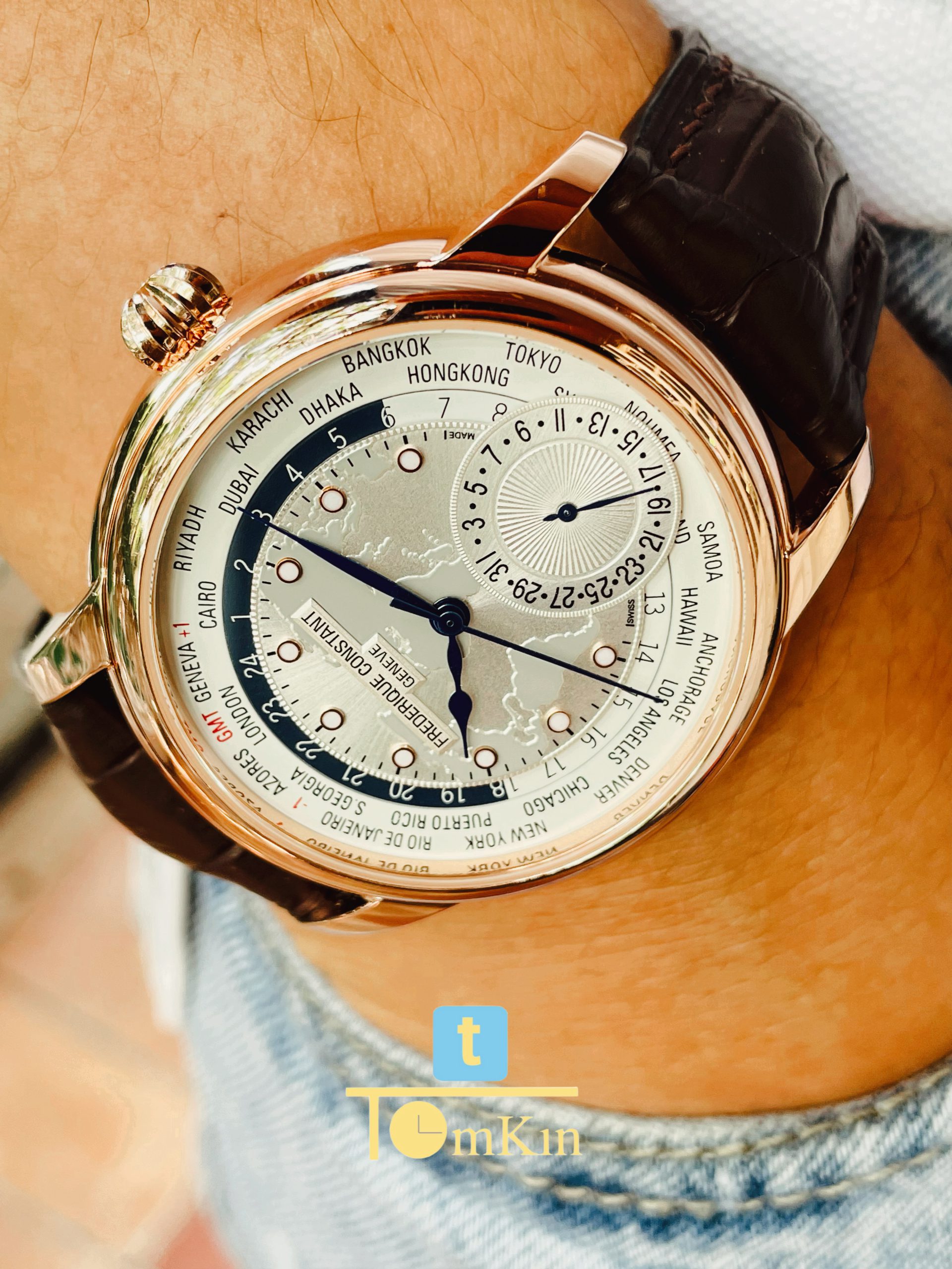 Ảnh 7 của [DEAL LƯỚT] Frederique Constant Worldtimer FC-718WM4H4 siêu hiếm