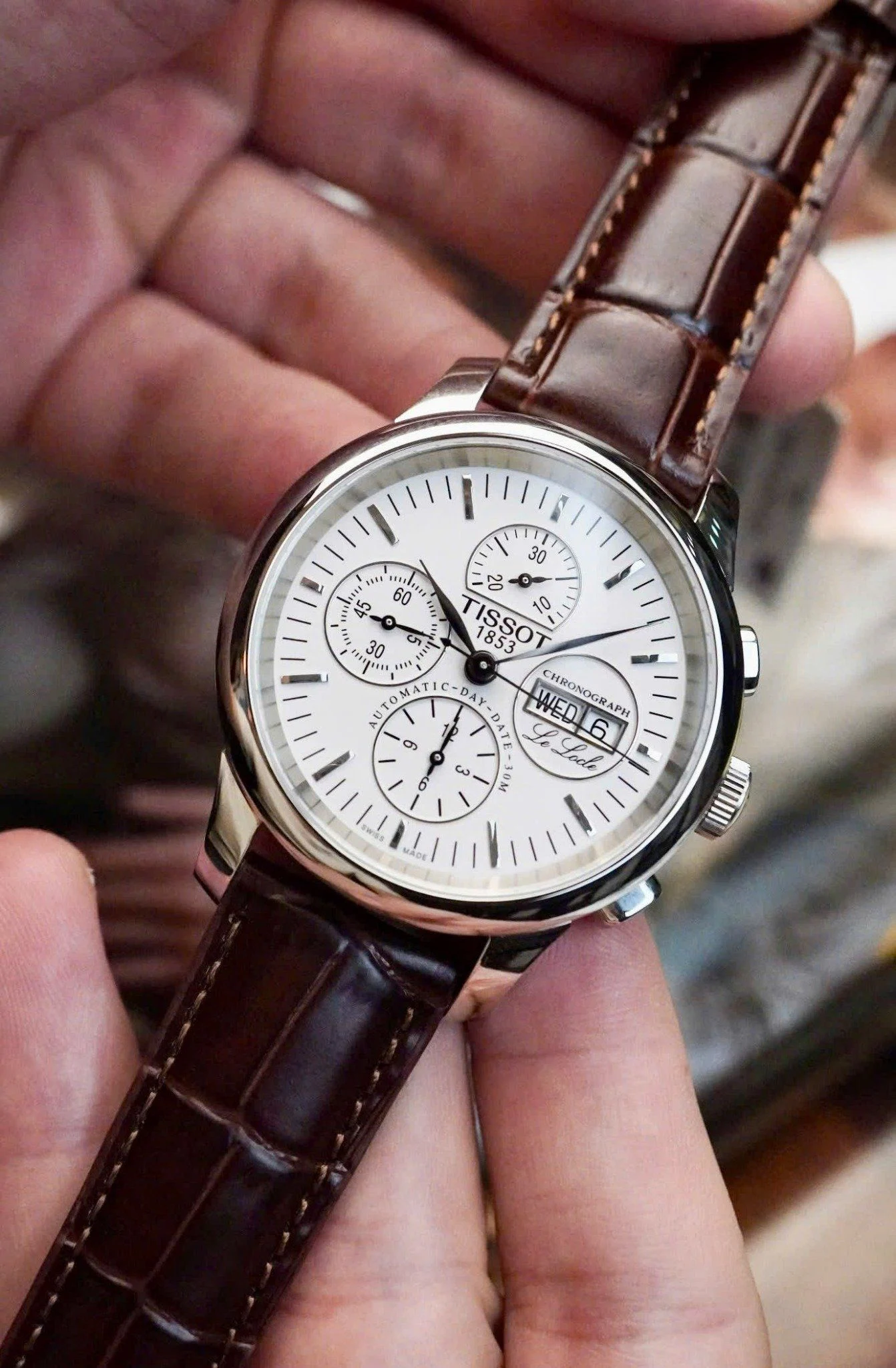 Ảnh 3 của (ĐỒNG HỒ NAM) Tissot Le Locle Automatic Chronograph T41.1.317.31 ( T41131731 ) 42mm