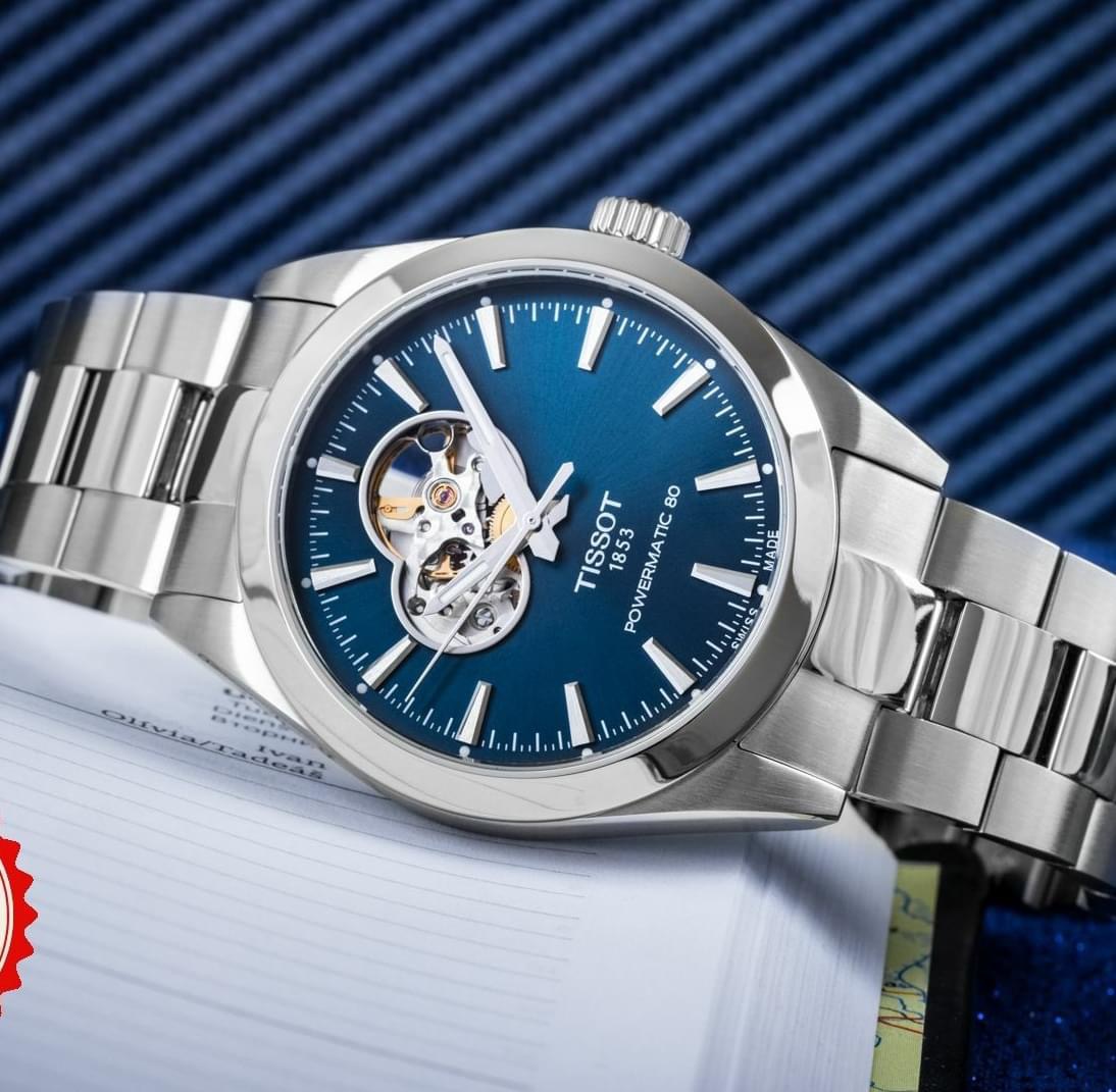 Ảnh 6 của (ĐỒNG HỒ NAM) (New) Tissot Gentleman Open Heart T127.407.11.041.01 ( T1274071104101) 40mm